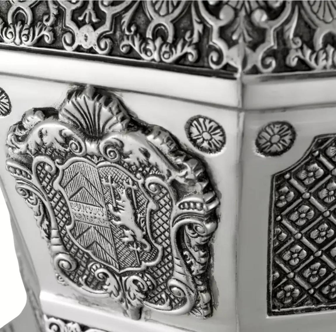 Silver Plate Pair Walpole Silverplated Wine Coolers after model at Met Museum and Eichholtz For Sale