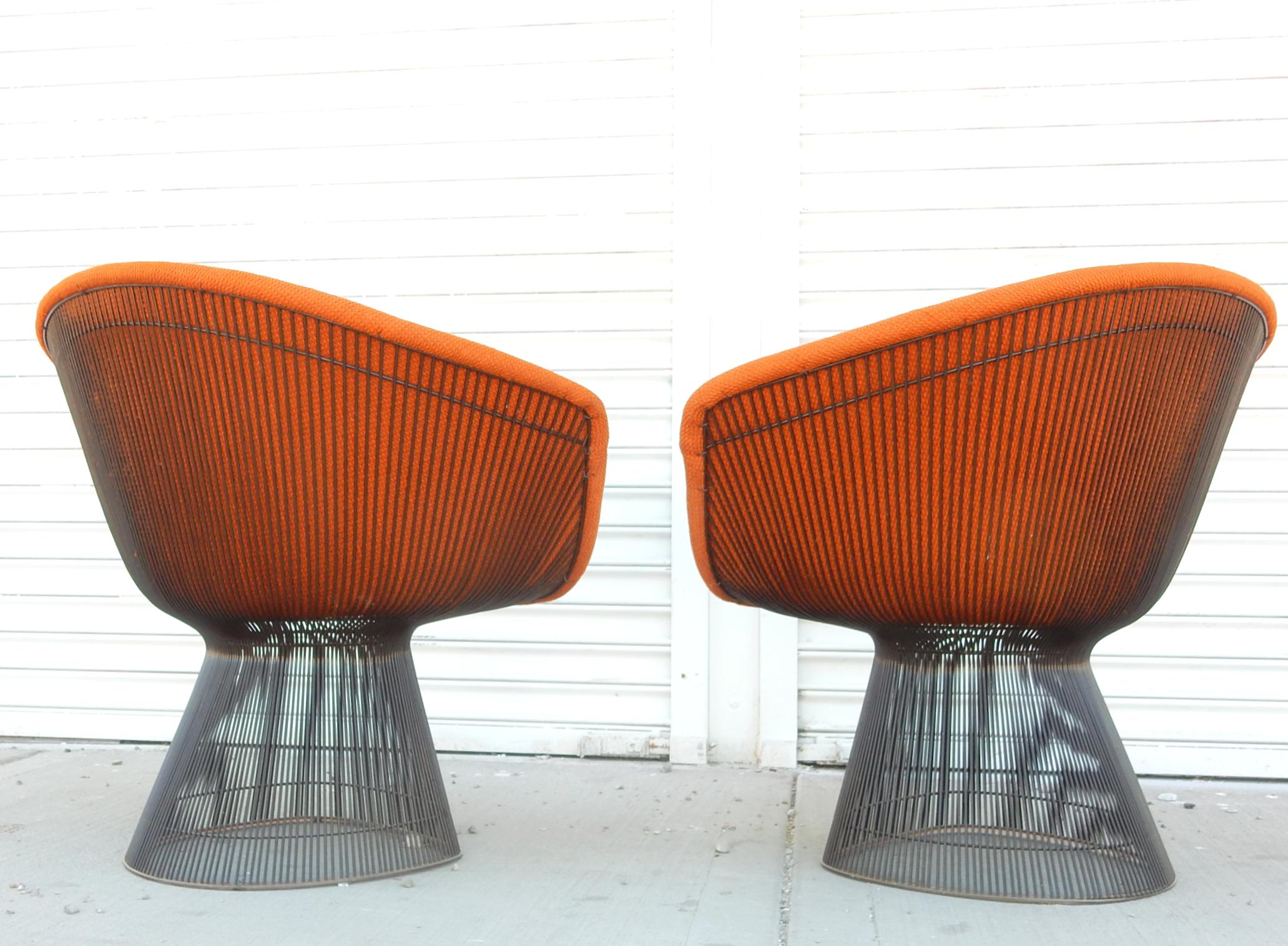 Late 20th Century Pair of Warren Platner for Knoll Lounge Chairs Mid-Century Modern, 1978