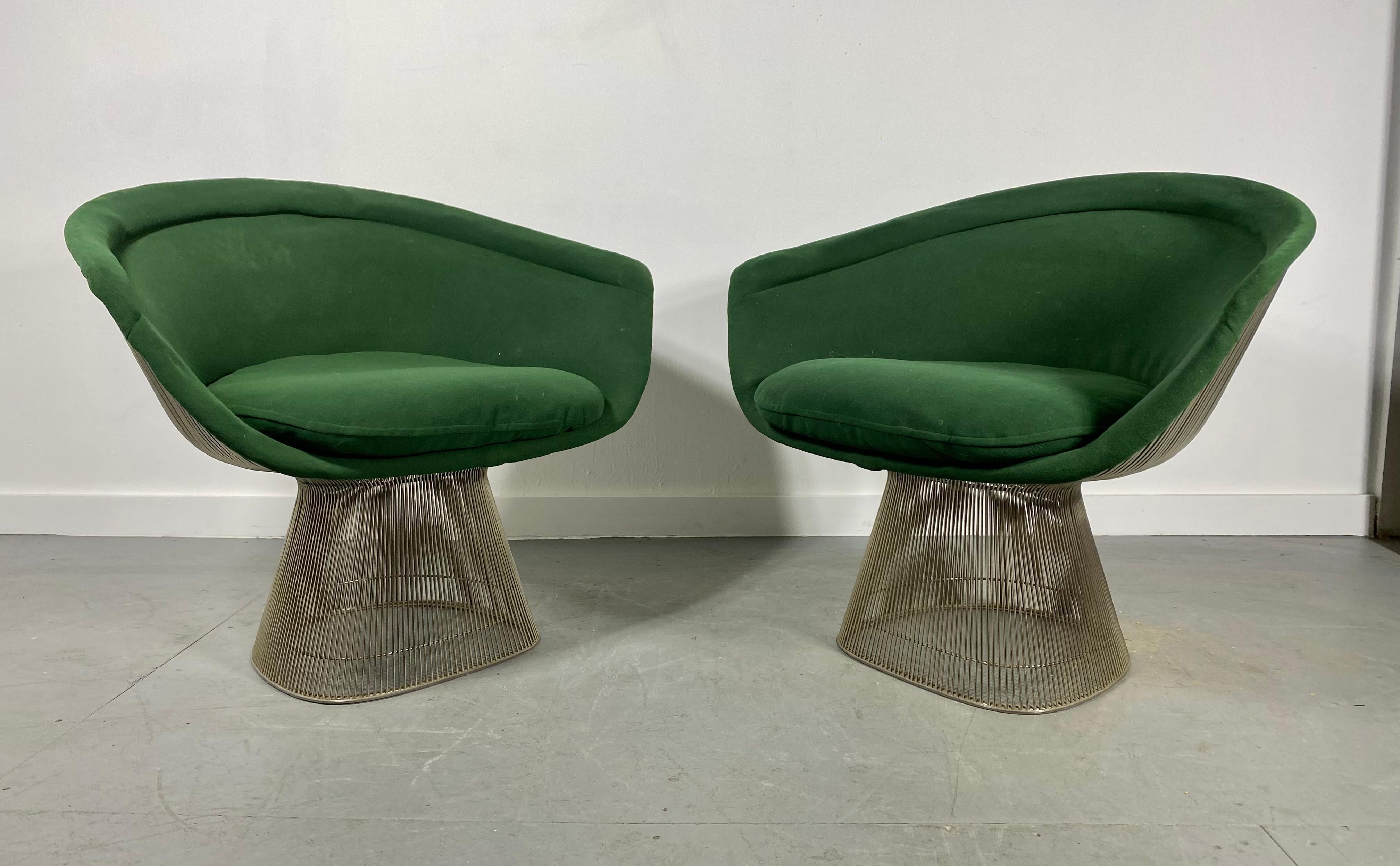 Pair Warren Platner Lounge Chairs, Classic Modernist, Manufactured by Knoll For Sale 3