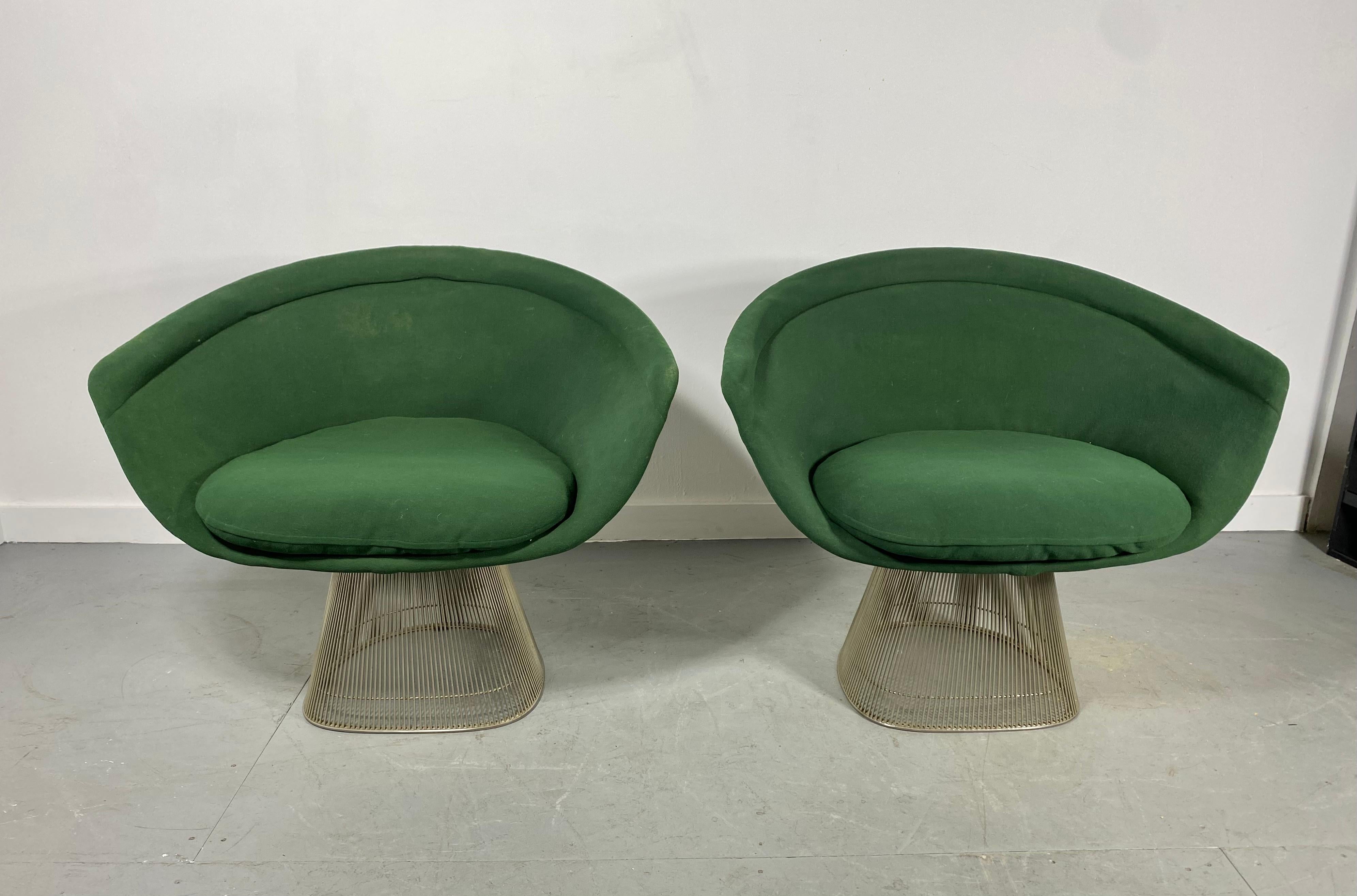 Pair Warren Platner Lounge Chairs, Classic Modernist, Manufactured by Knoll For Sale 5