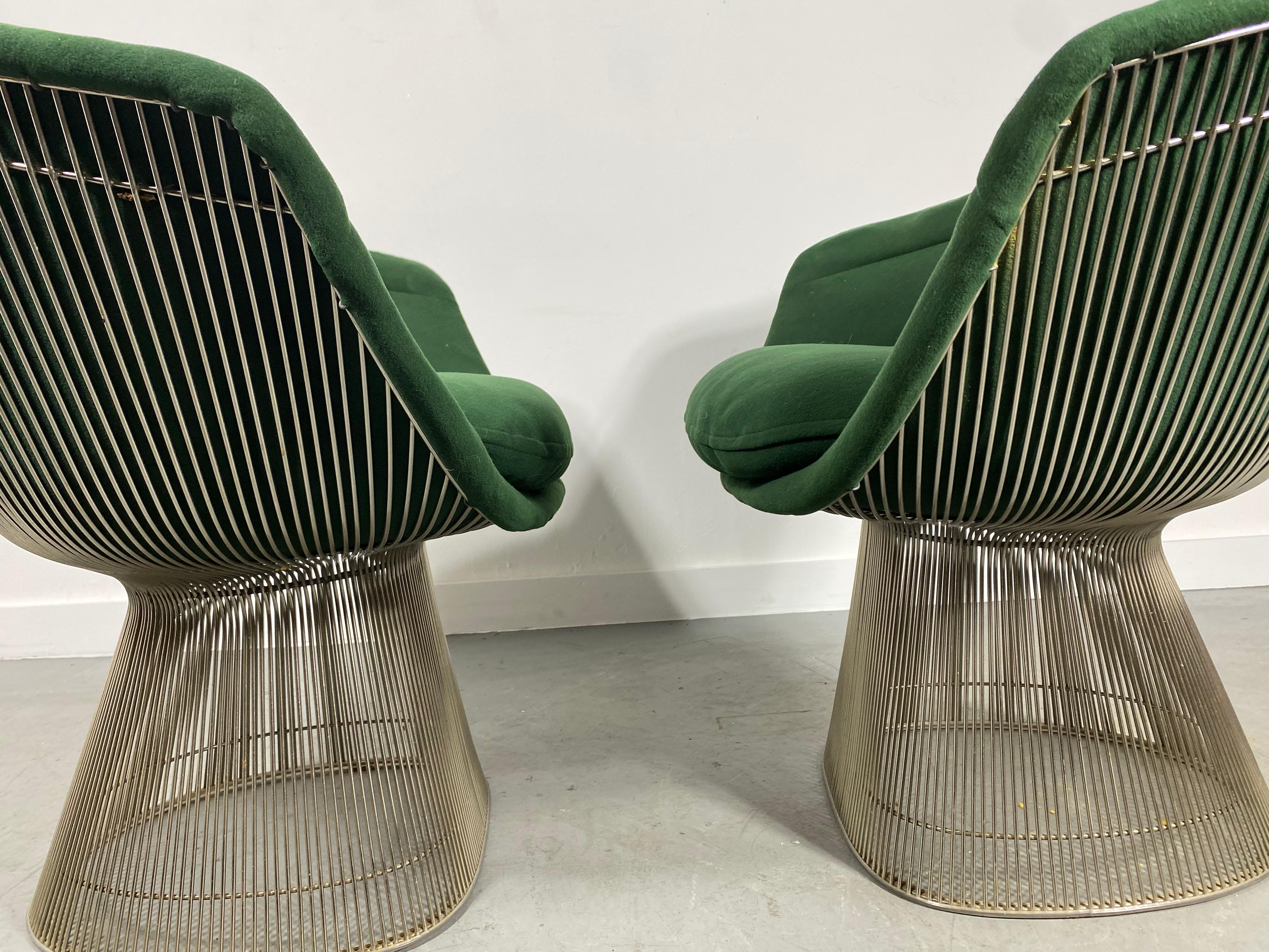 Mid-Century Modern Paire de fauteuils de salon Warren Platner ... Moderniste classique,  Fabriqué par Knoll en vente