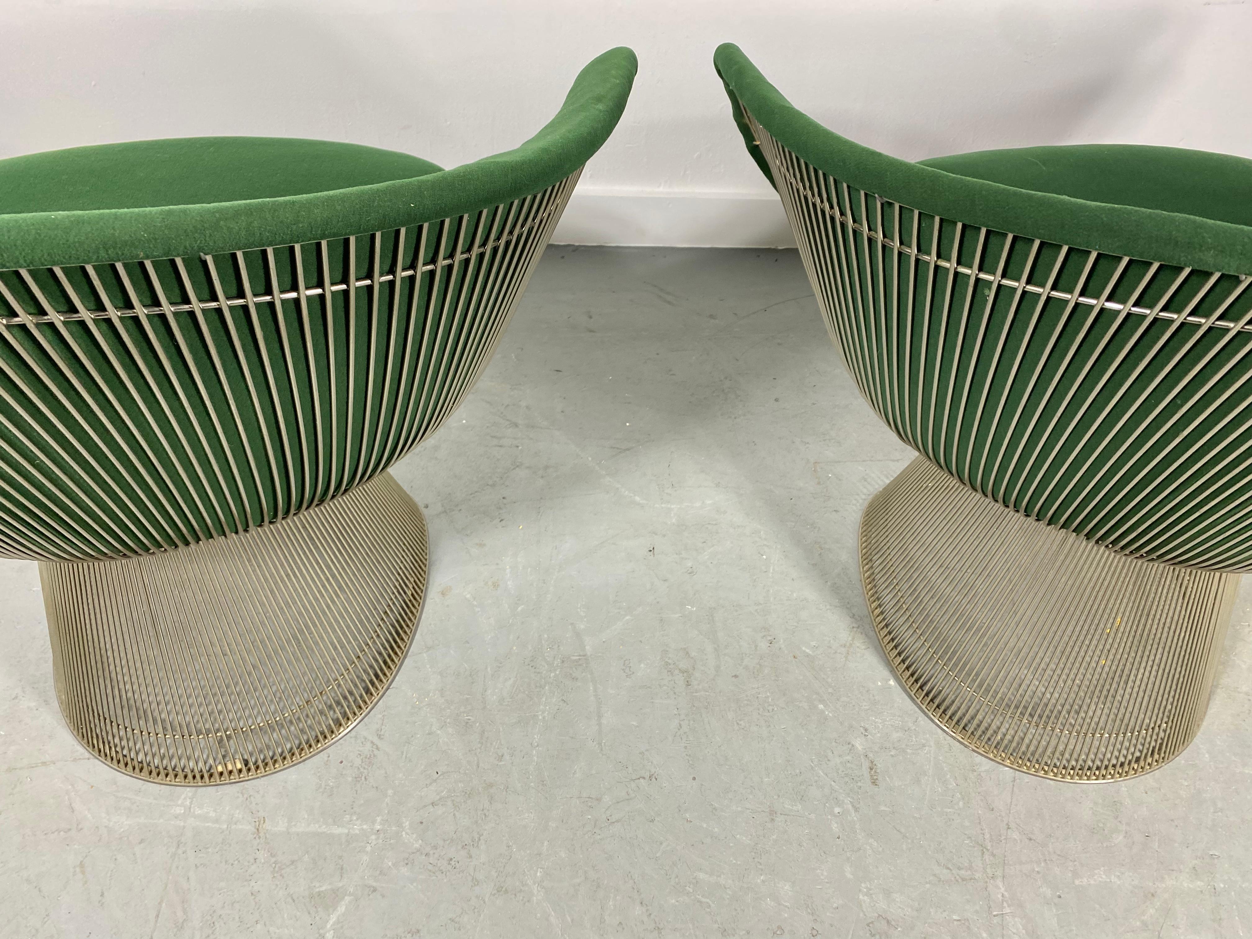 Late 20th Century Pair Warren Platner Lounge Chairs, Classic Modernist, Manufactured by Knoll For Sale