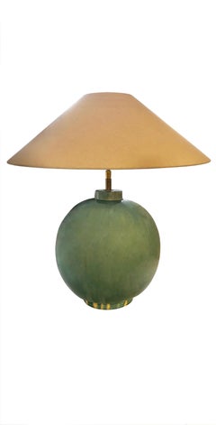 Pair of Washed Turquoise Lamps, China, Contemporary