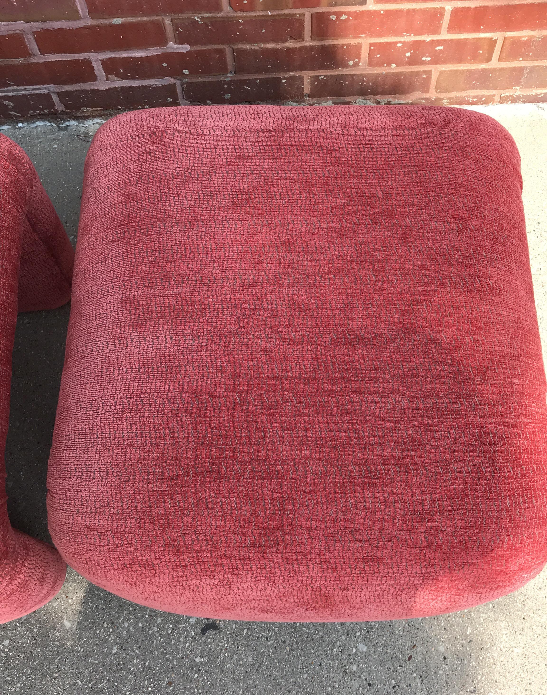 American Pair of Waterfall Ottoman by Directional