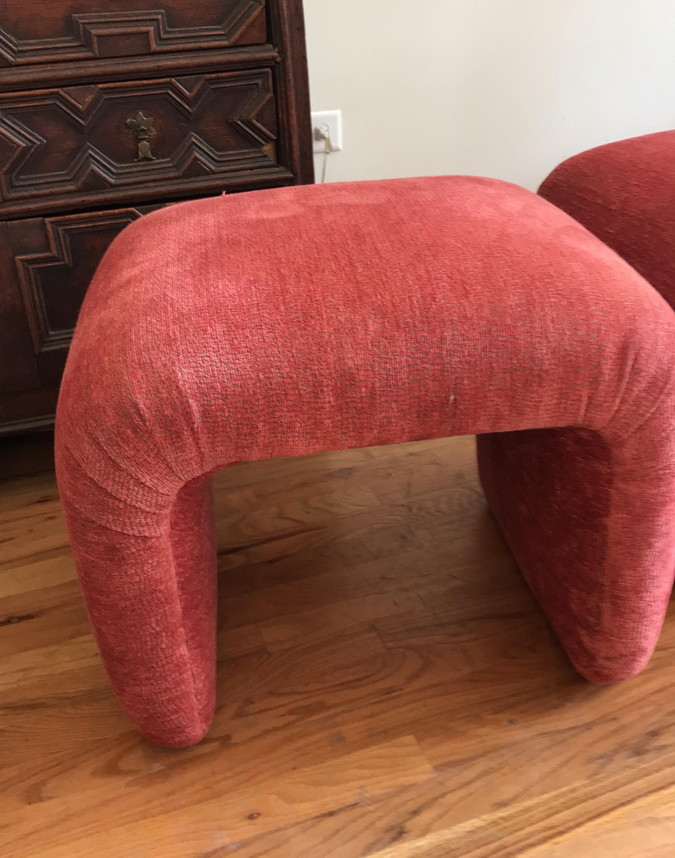 Pair of Waterfall Ottoman by Directional In Good Condition In Chicago, IL