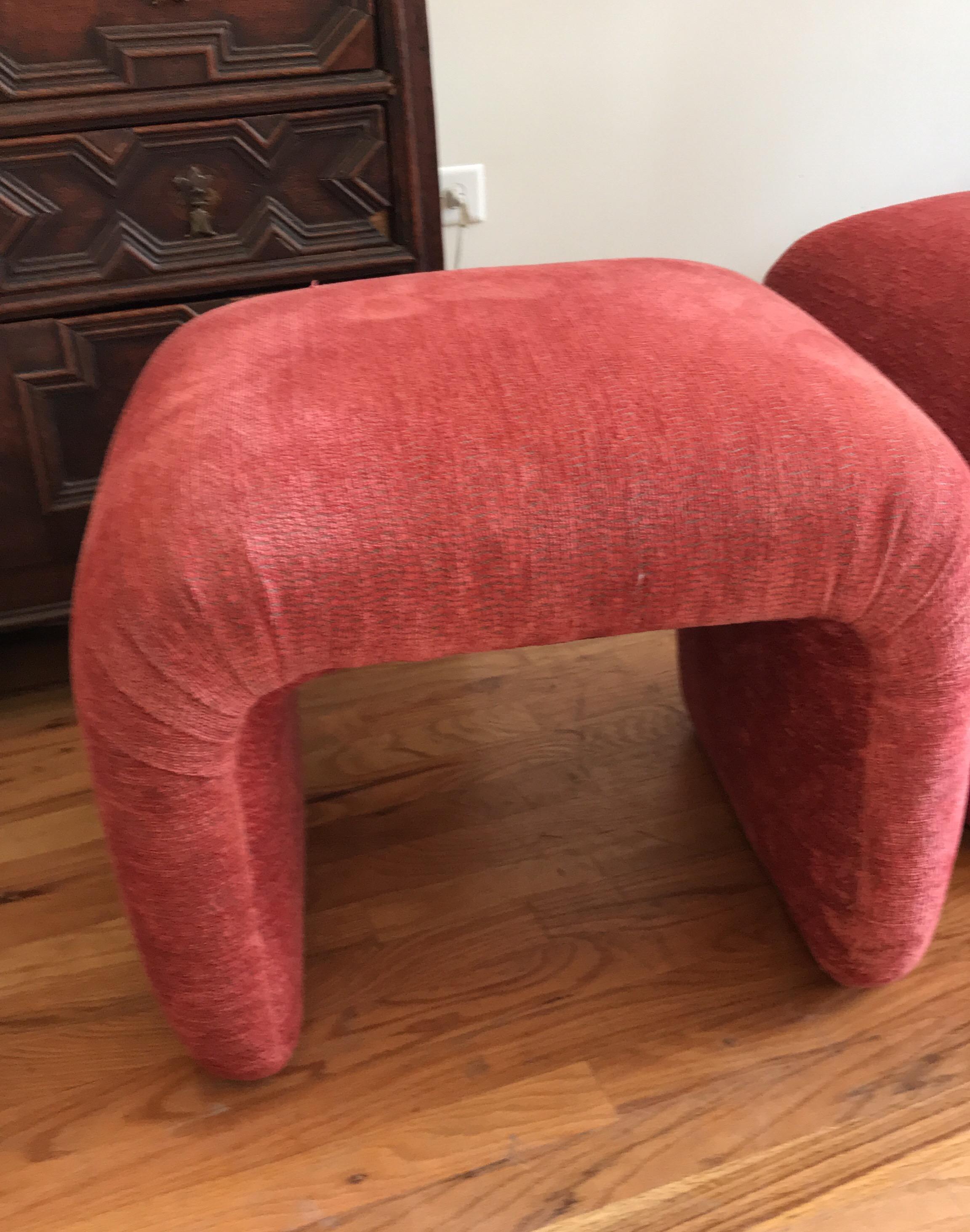 Late 20th Century Pair of Waterfall Ottoman by Directional
