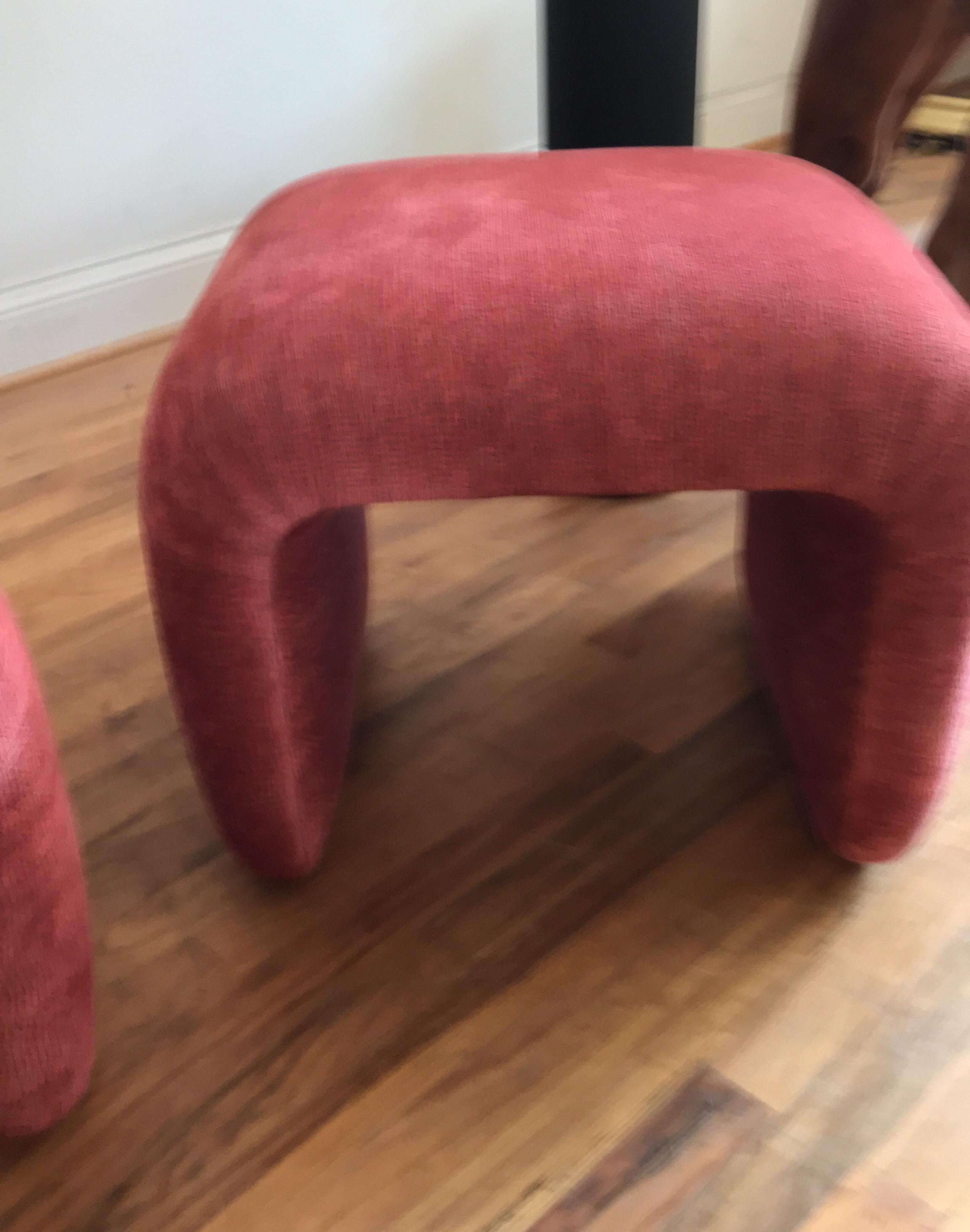 Fabric Pair of Waterfall Ottoman by Directional