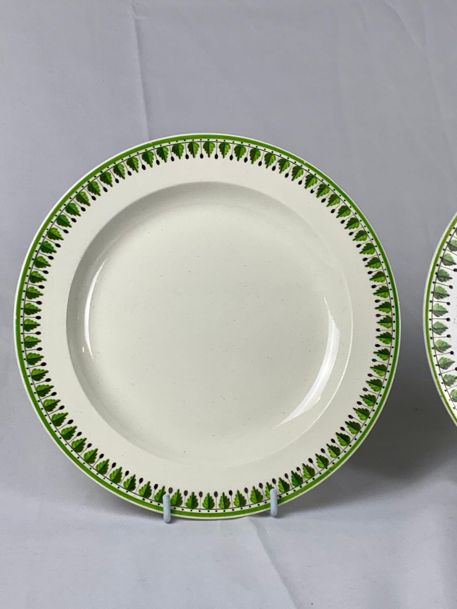 Pareja de Platos de Crema Wedgwood Inglaterra Circa 1810 Neoclásico en venta