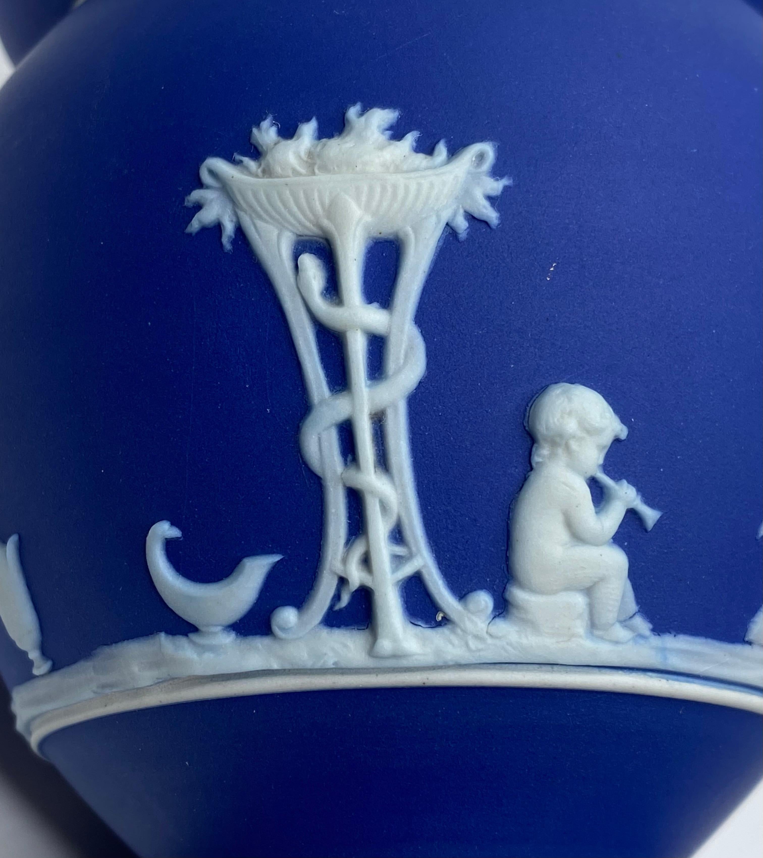 Pair Wedgwood jasperware Fumigators, c. 1860. 2