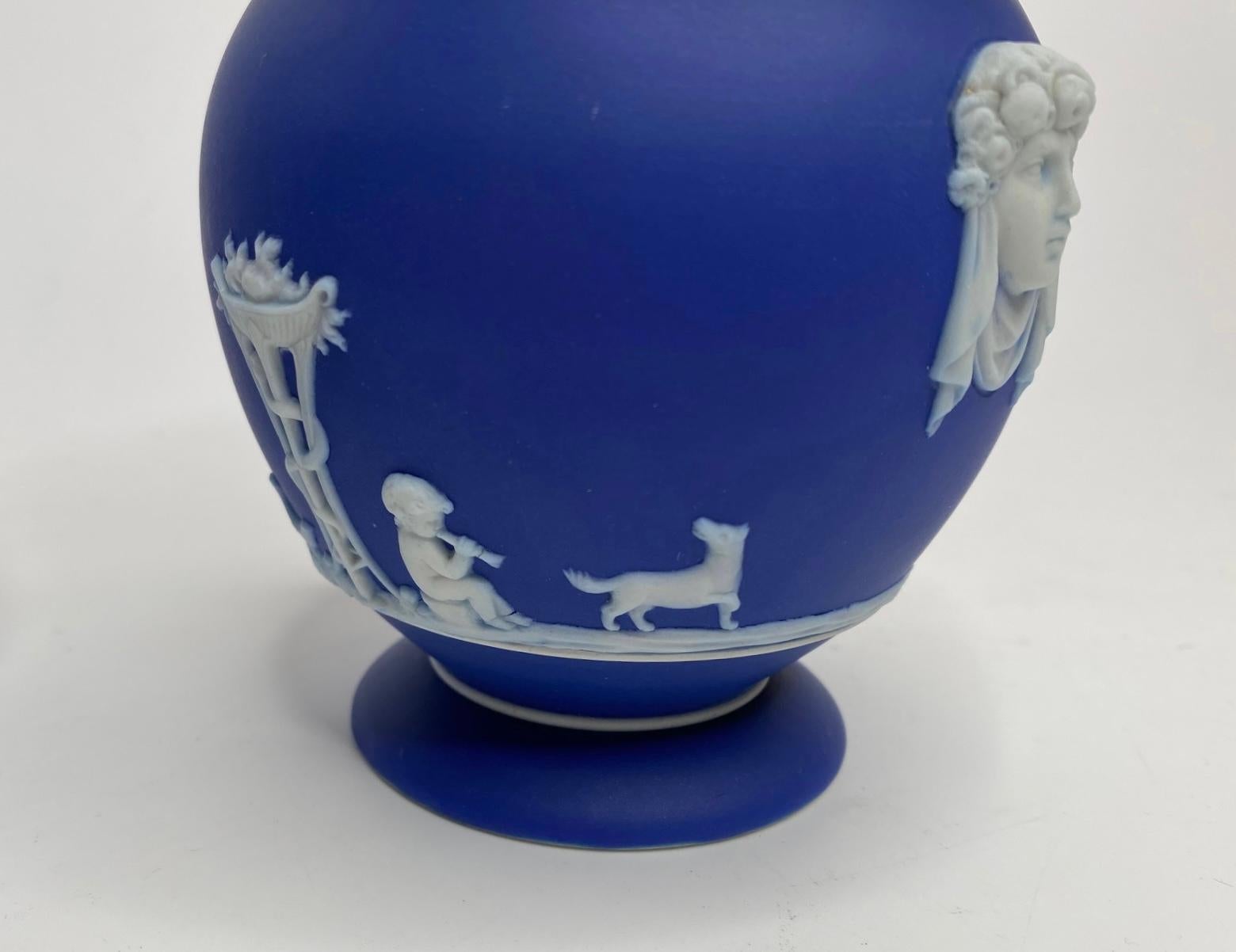 Fired Pair Wedgwood jasperware Fumigators, c. 1860.