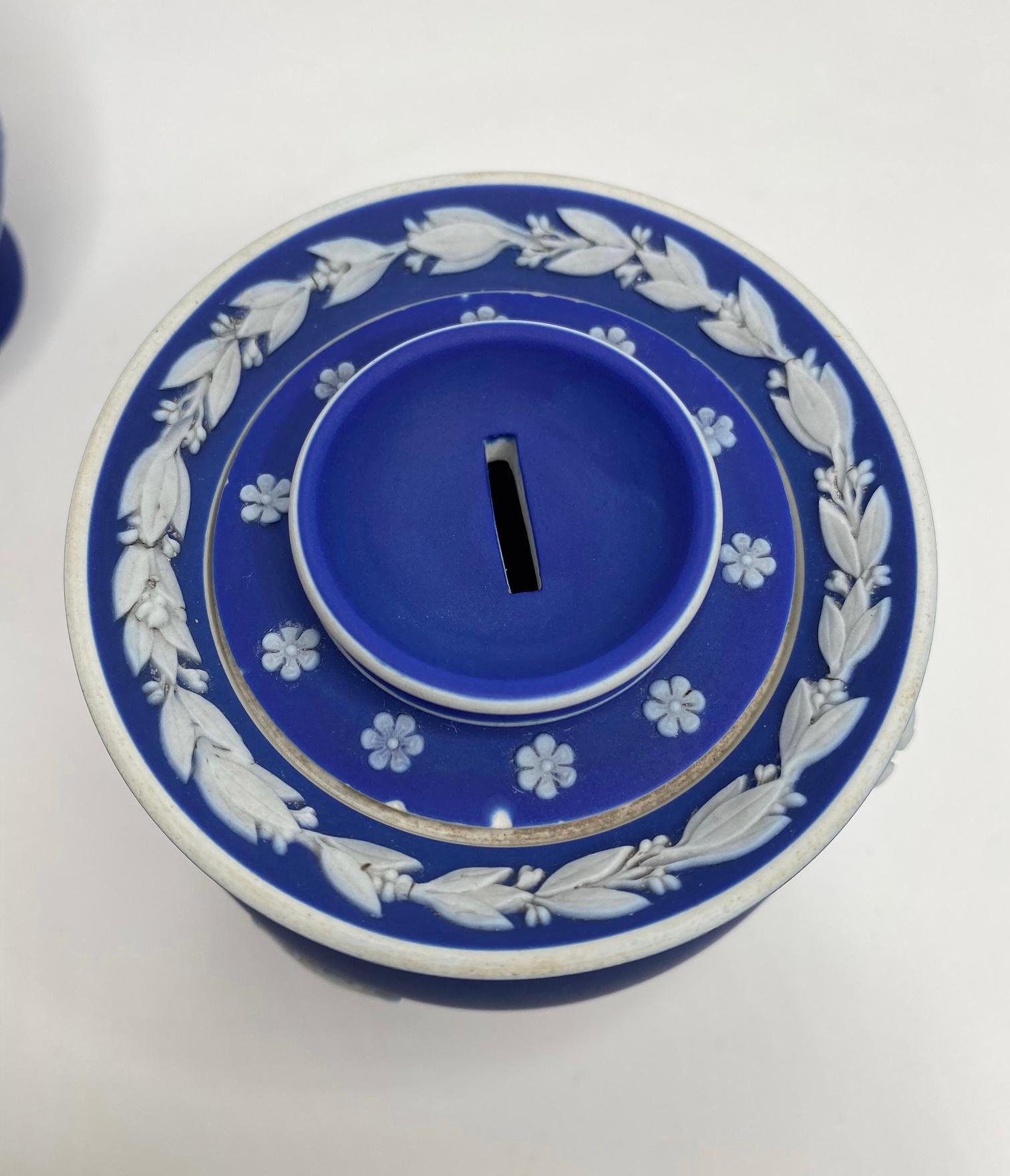 Mid-19th Century Pair Wedgwood jasperware Fumigators, c. 1860.