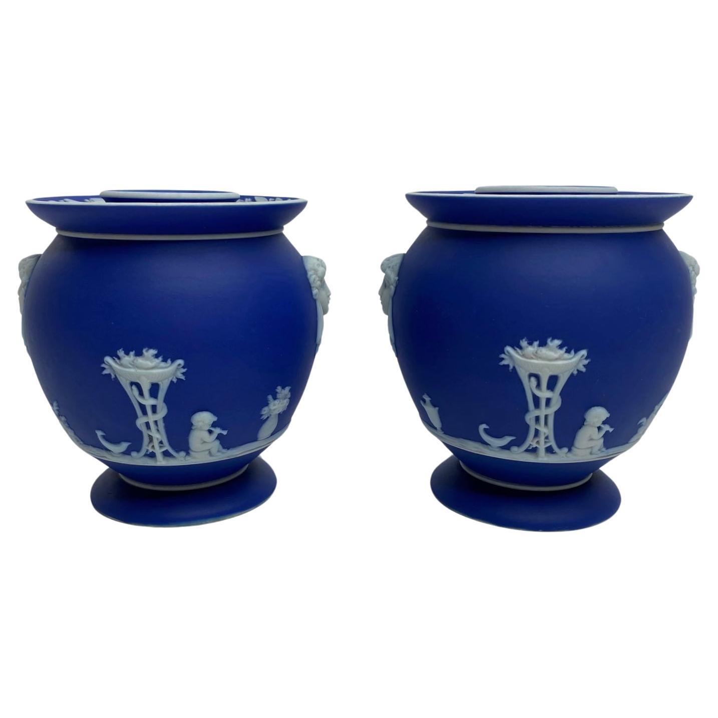 Pair Wedgwood jasperware Fumigators, c. 1860.