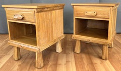 Pair Western Style A, Brandt "Ranch Oak" Night Stands/End Tables