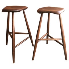 Pair of Wharton Esherick (attrib) Counter Stools