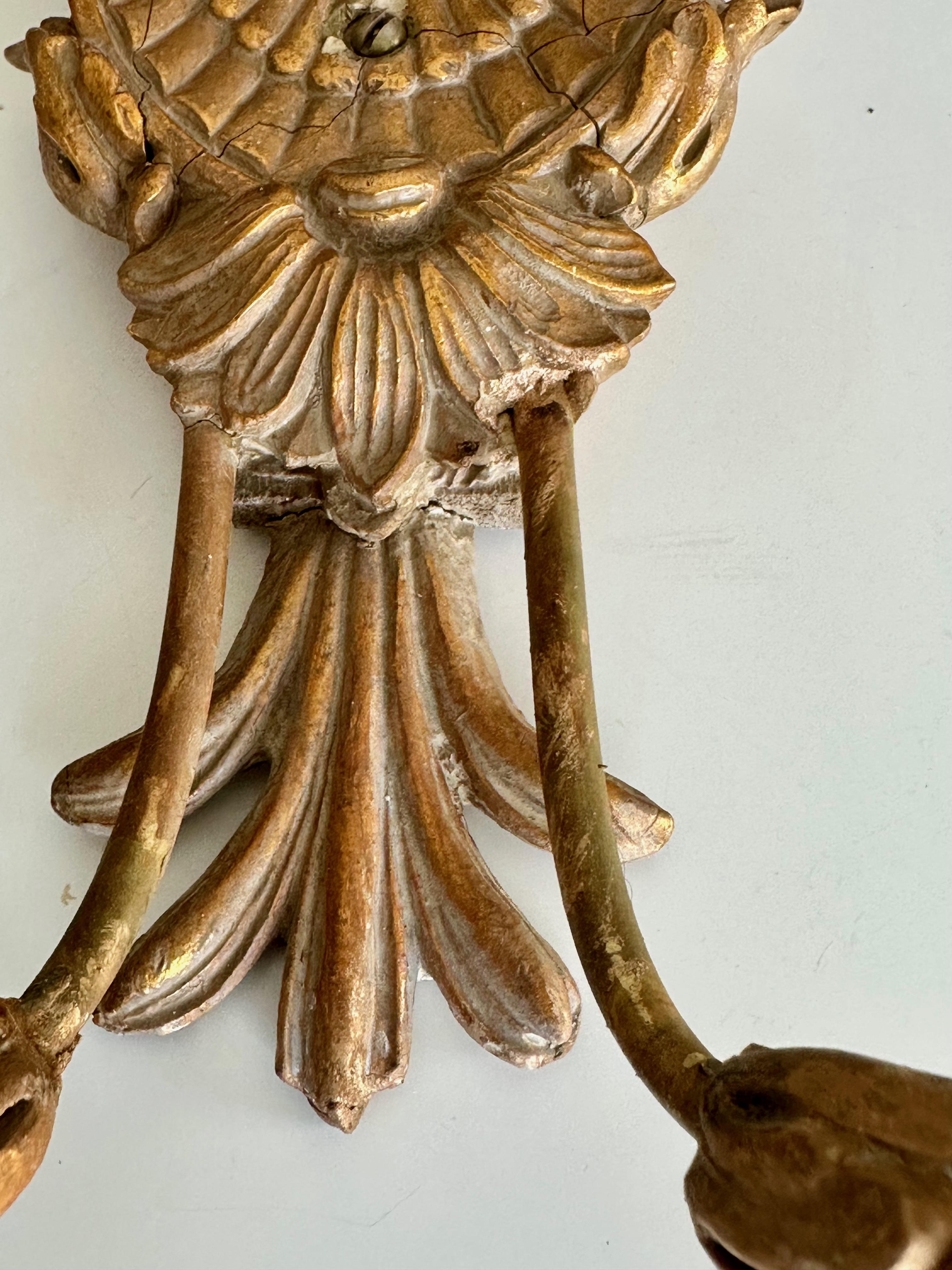Pareja de candelabros de gavilla de trigo en venta 5