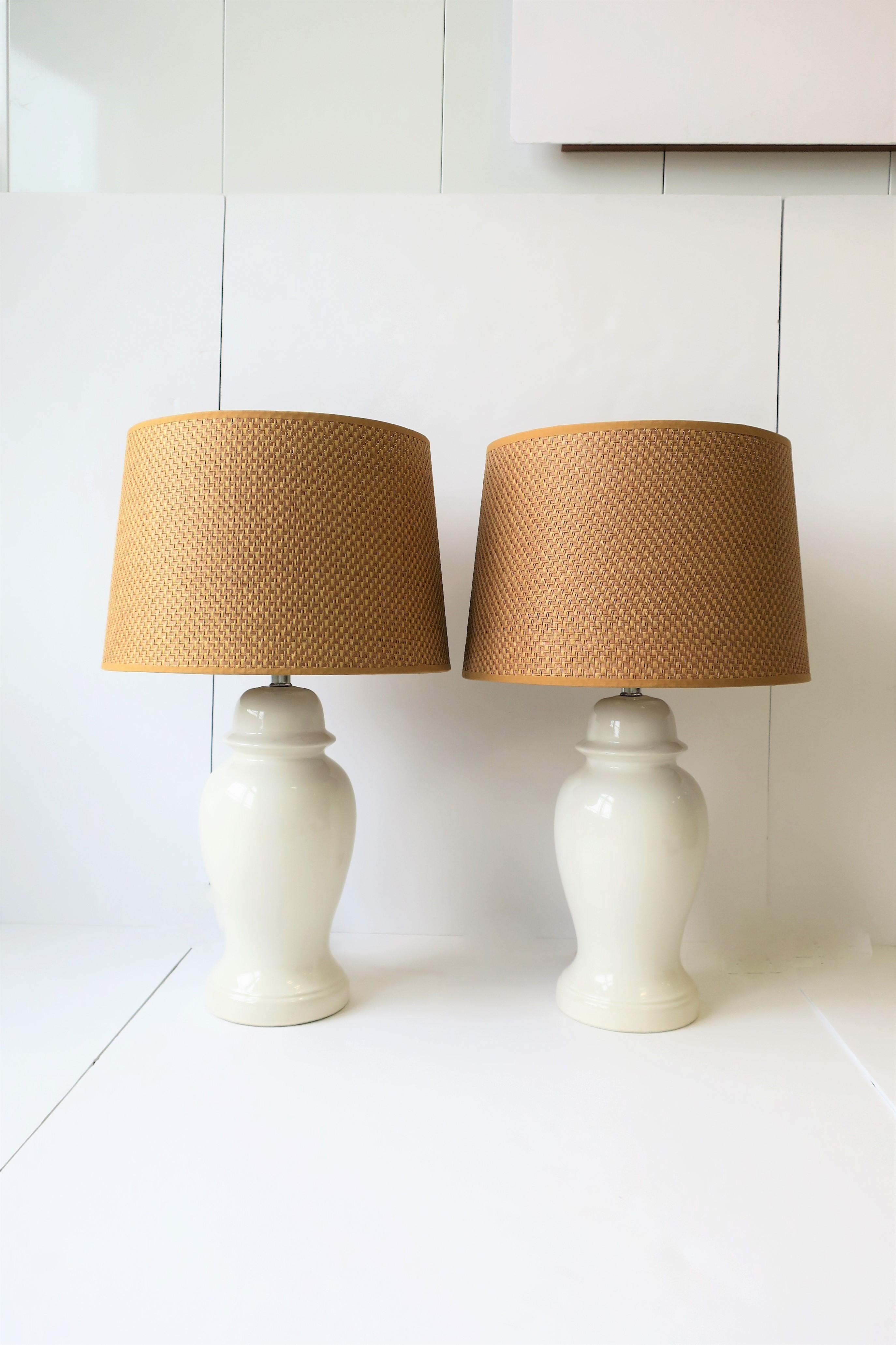 wicker ginger jar