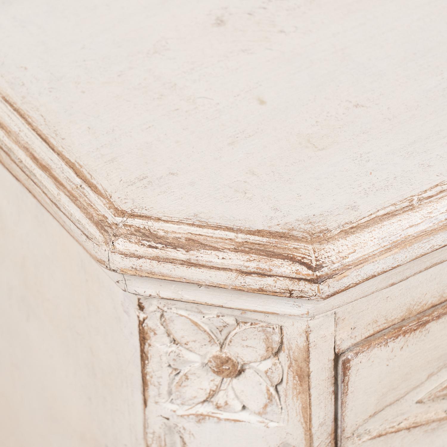 Pair, White Painted Nightstands Small Cabinets, Sweden circa 1900's 2