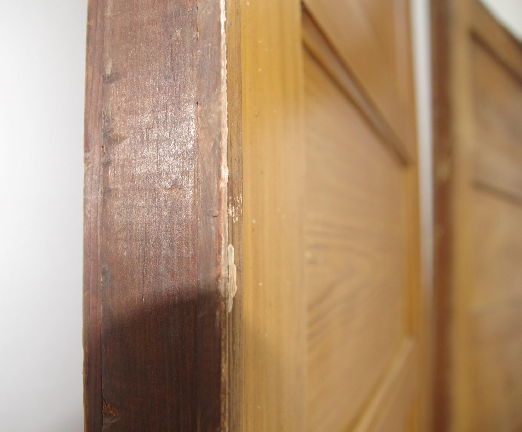Pair White Pine Pocket Doors w/ 5 Horizontal Panels 8