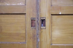 Pair White Pine Pocket Doors w/ 5 Horizontal Panels