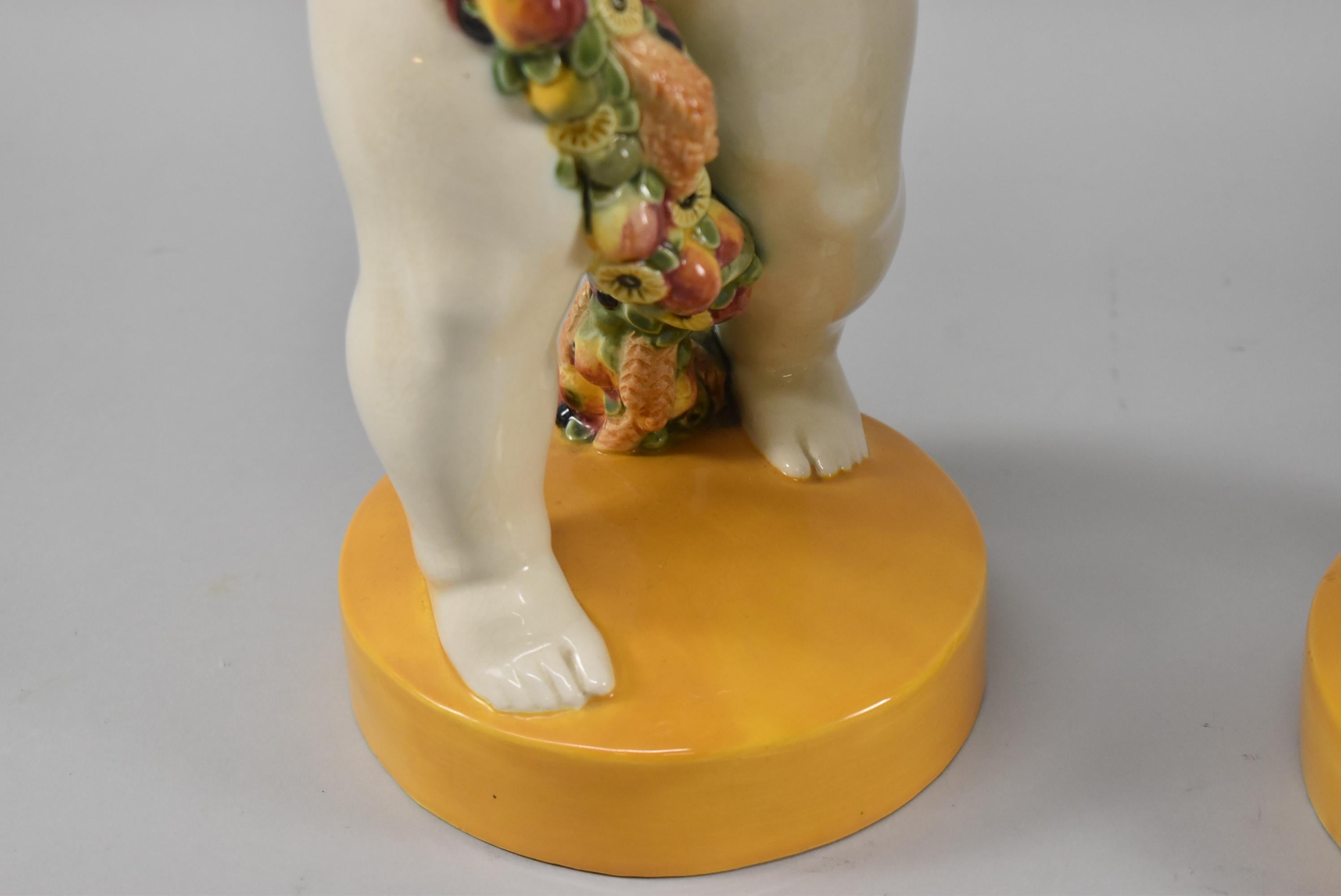 Paar Keramikfiguren der Wiener Kunstkeramischen Werkstatte 