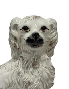 Pair Wildwood Chelsea House Porcelain Staffordshire Style Spaniel Mantle Dogs