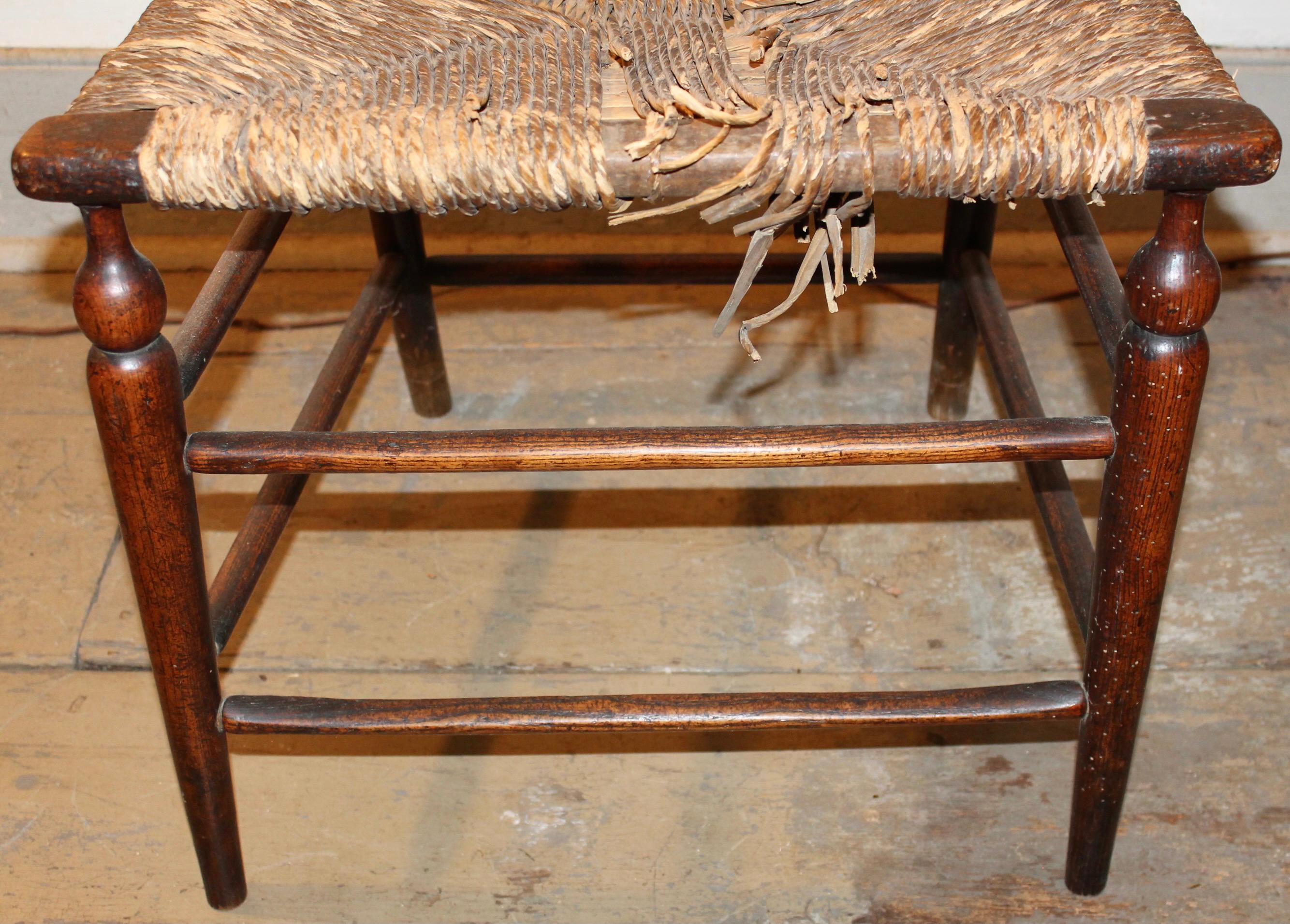 Early 20th Century Pair William Birch Liberty & Co. Rush Seat Chairs For Sale