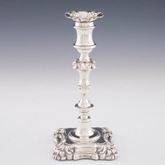 Pair William IV Candlesticks Sheffield 1836