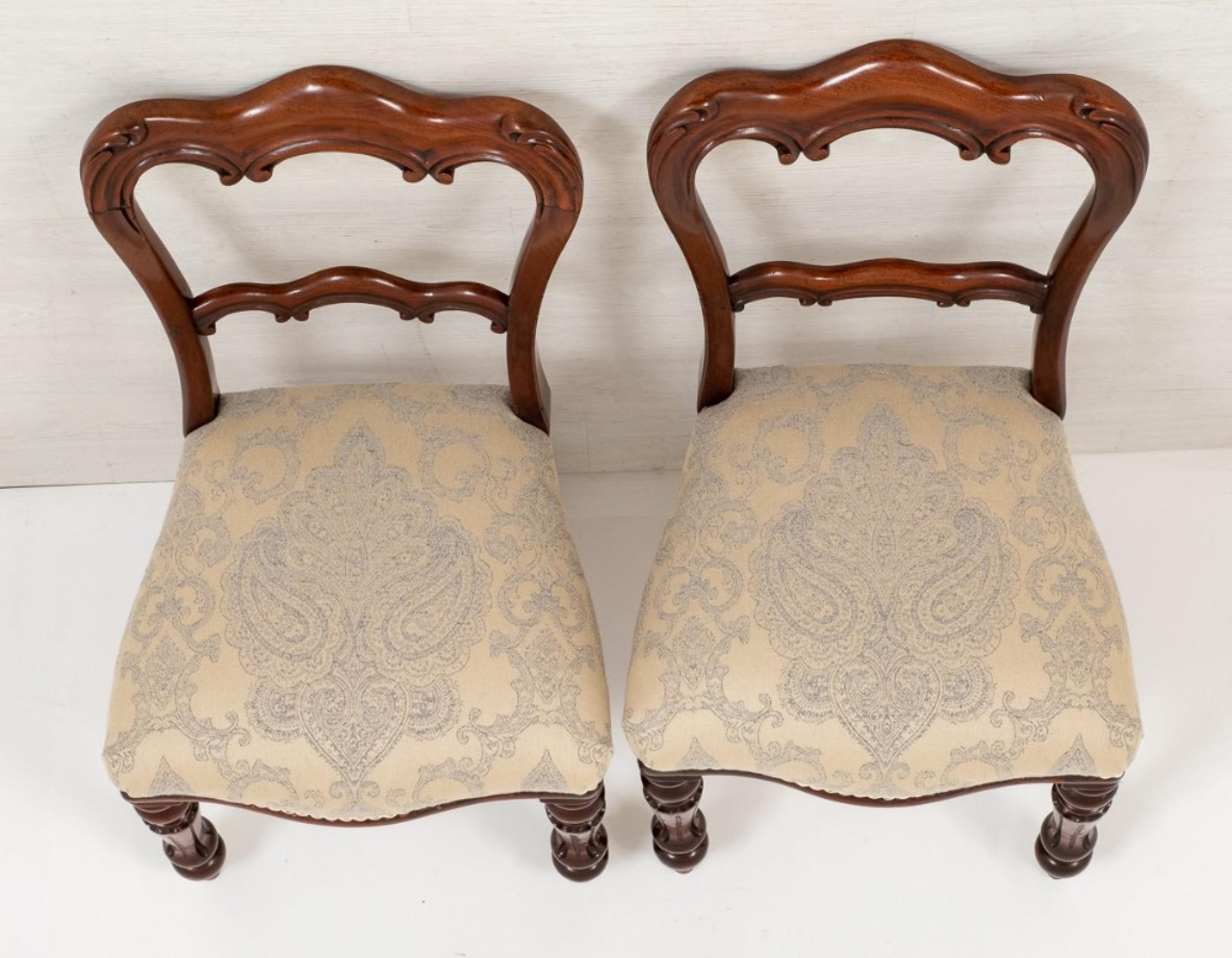 Pair William IV Chairs, Antique Mahogany Chair For Sale 1
