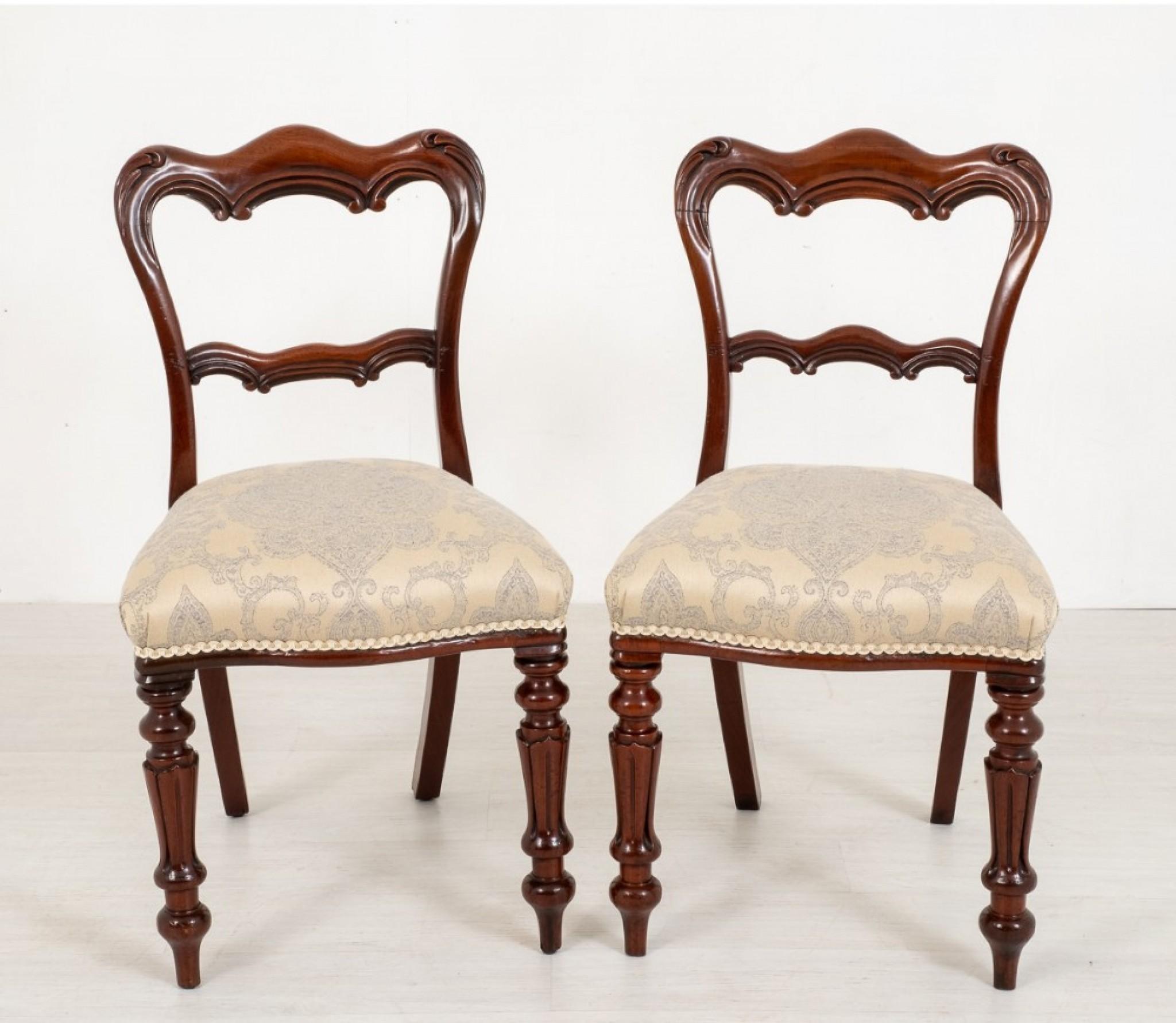 Pair William IV Chairs, Antique Mahogany Chair For Sale 3