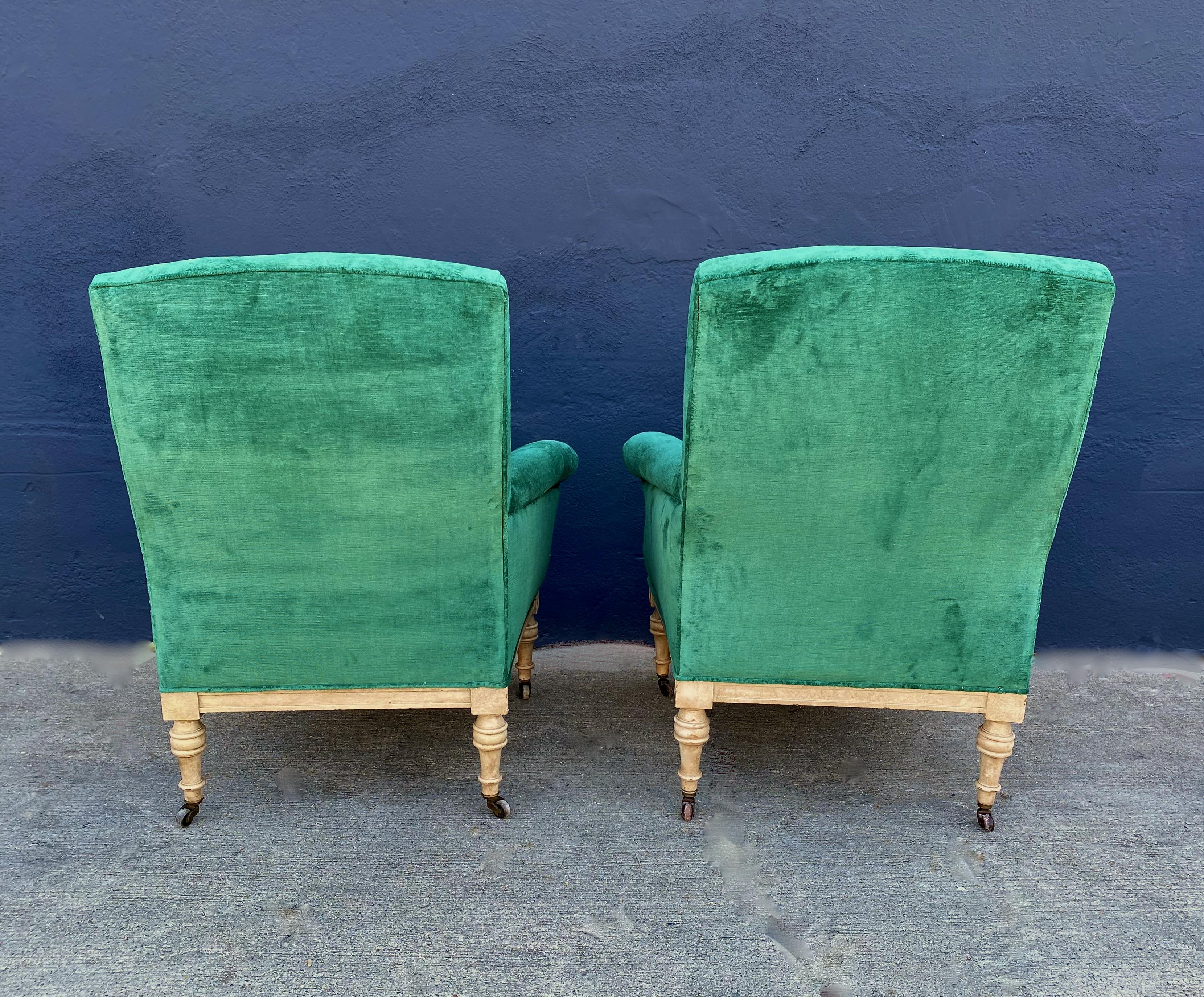 Pair William IV or Early Victorian Arm Chairs, Howard & Sons Style For Sale 3