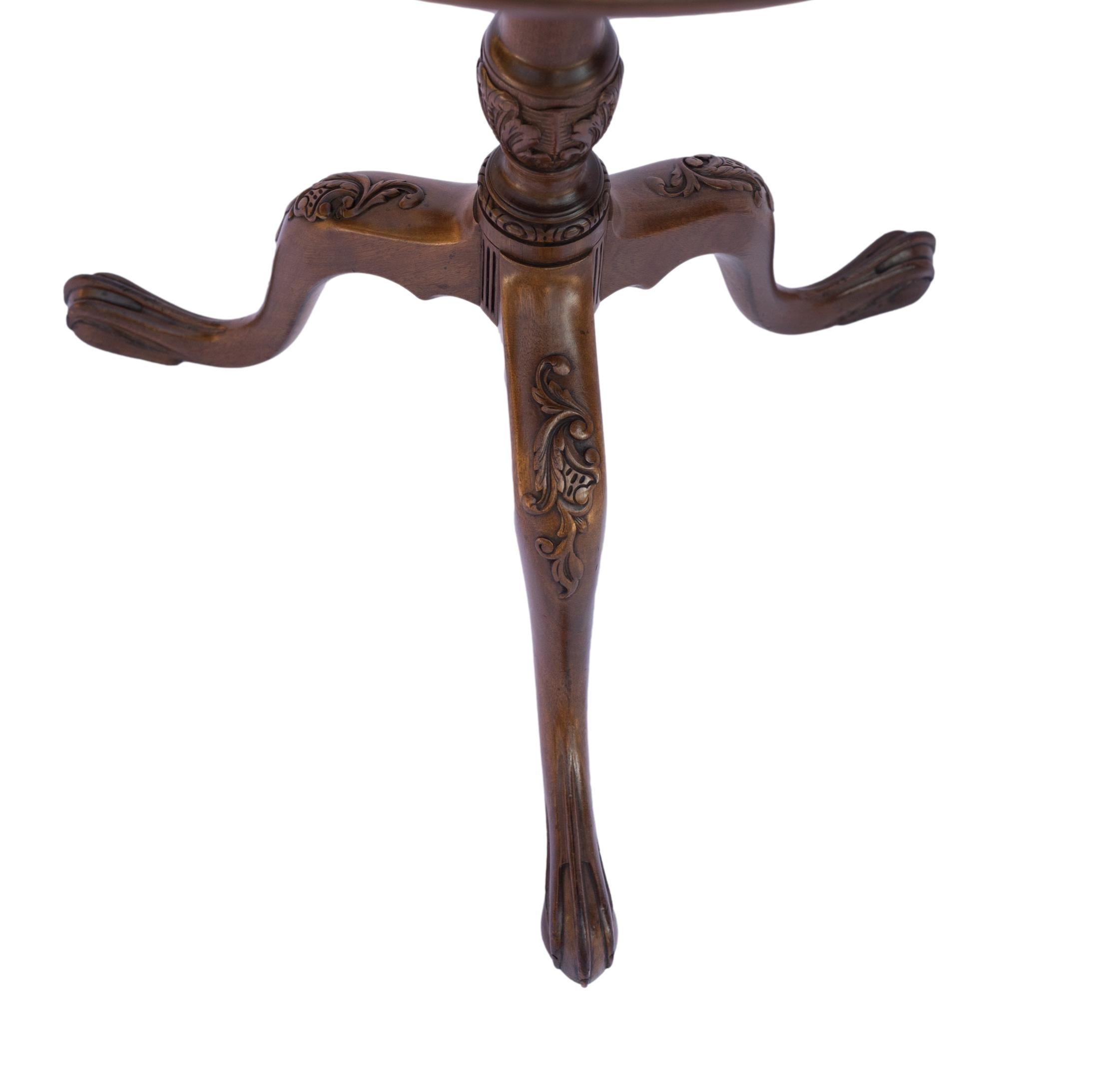 Mid-19th Century PAIR William IV Solid Mahogany Wine Tables, One Board Tops, English, ca. 1840 For Sale