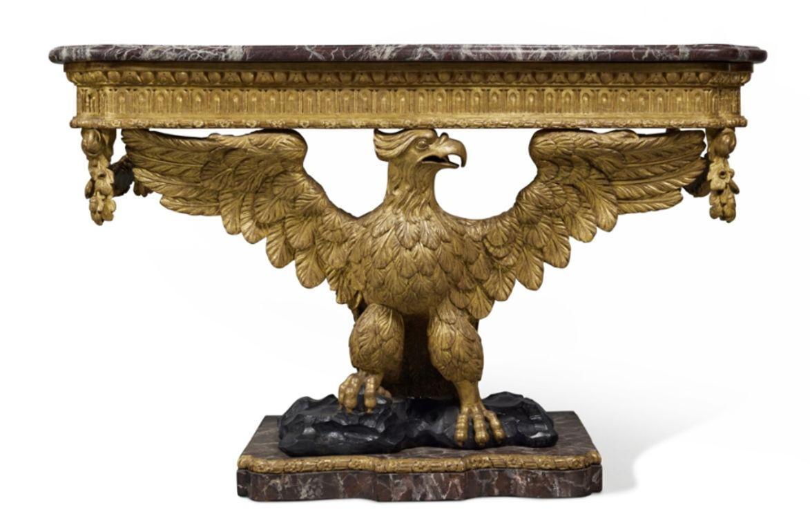 Pair William Kent style Eagle Console tables, circa 1880 For Sale 4