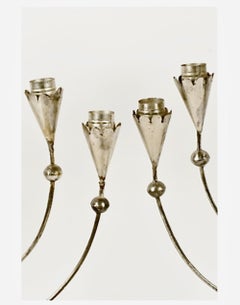 Paire de chandeliers mexicains en étain William Spratling