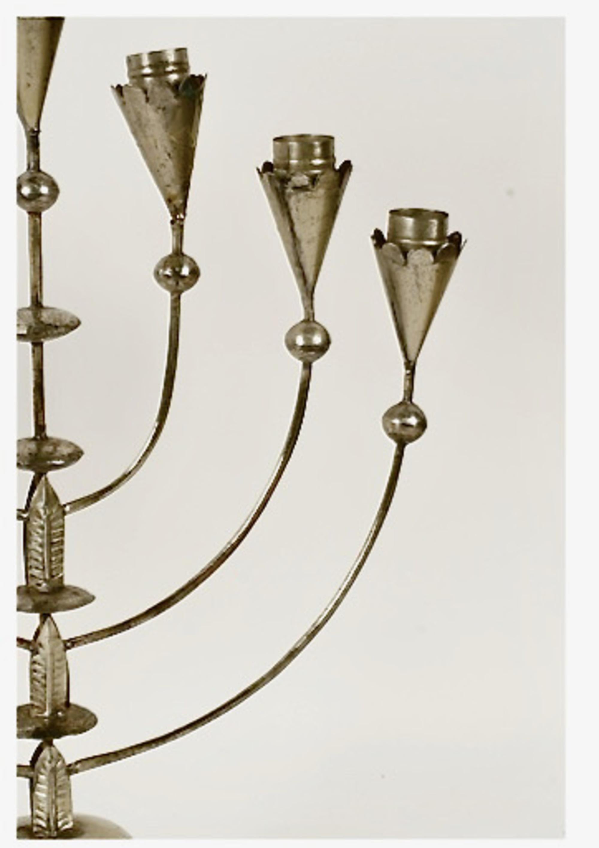 Fait main Paire de chandeliers mexicains en étain William Spratling en vente