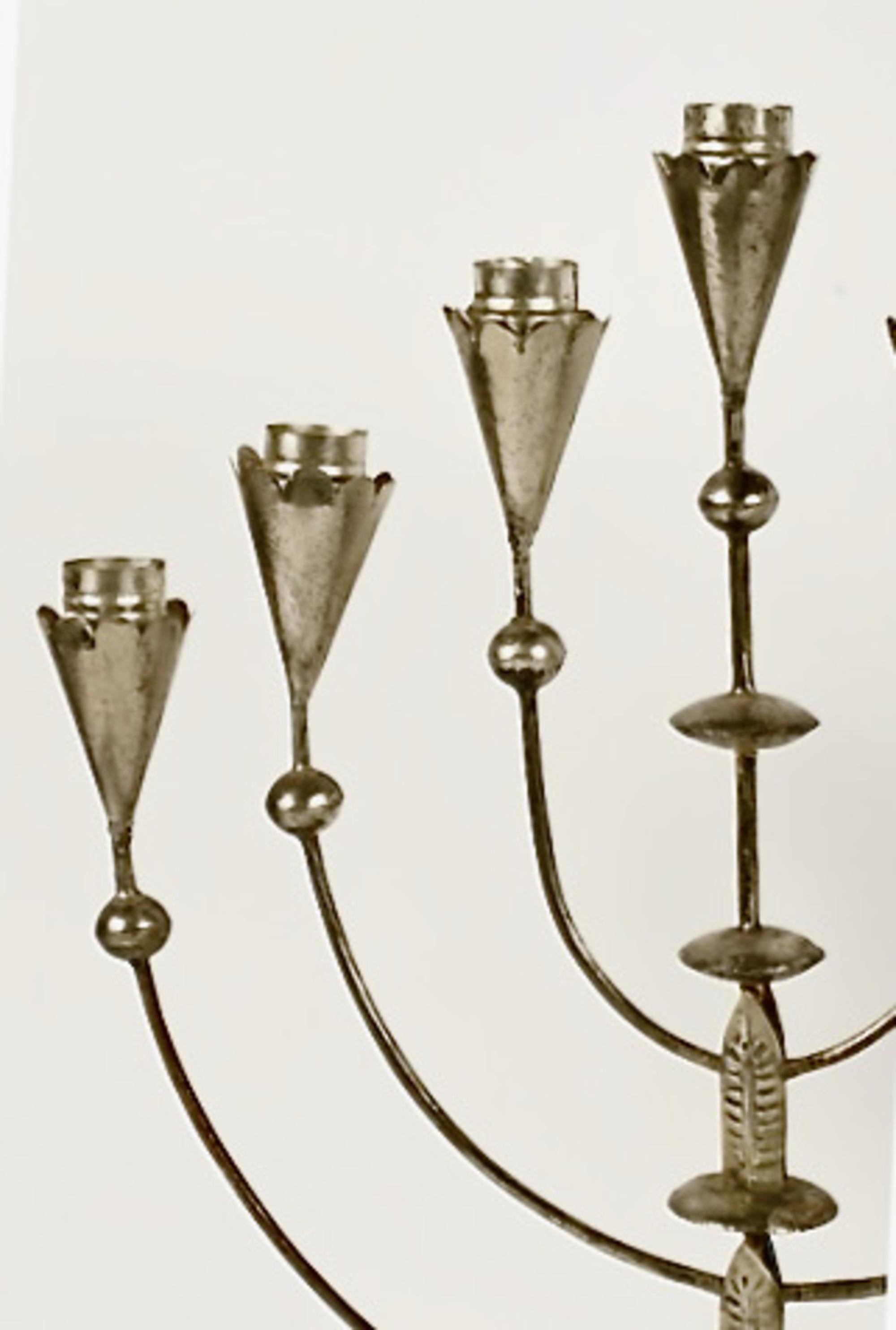Paire de chandeliers mexicains en étain William Spratling Bon état - En vente à Pasadena, CA