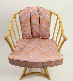 Coppia di sedie girevoli in bambù Willow and Reed di Henry Olko