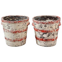 Pair of Willy Guhl Planters with Great Color and Patina