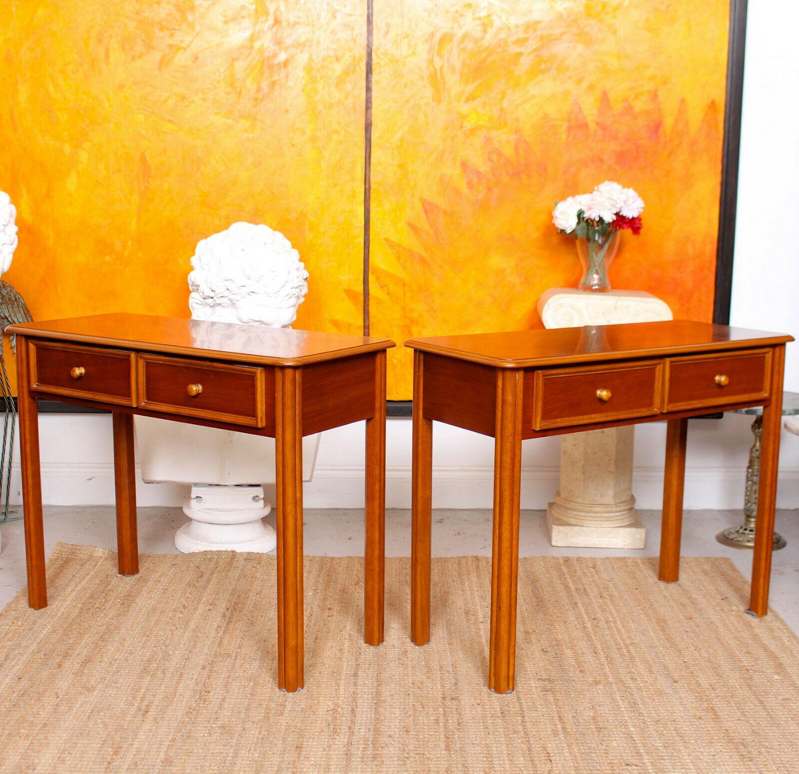 Pair of Writing Desk Tables 2 Fiddleback Mahogany Marquetry In Good Condition In Newcastle upon Tyne, GB