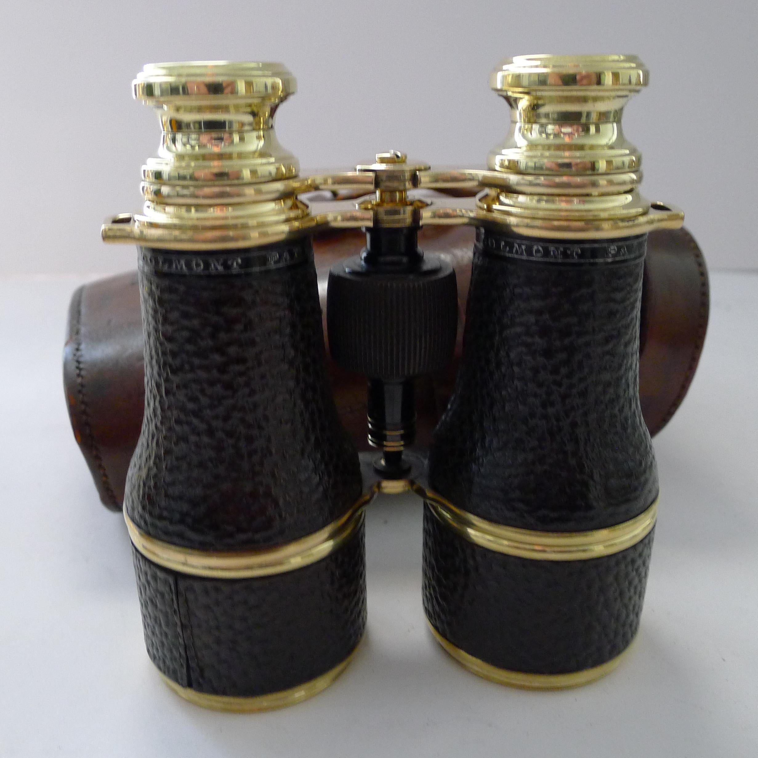 Pair WW1 Binoculars and Case, British Officer's Issue, 1916, Colmont, Paris 10
