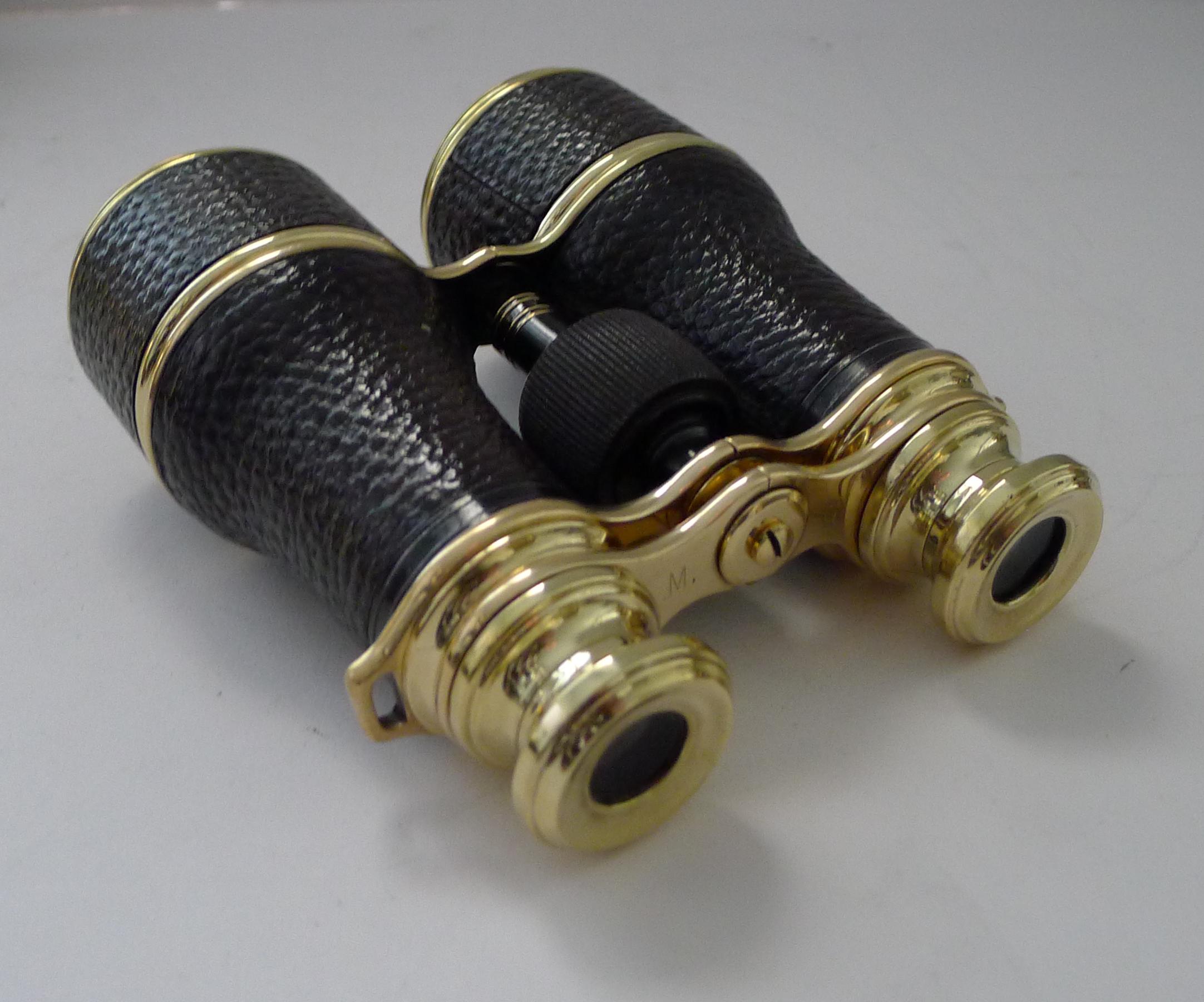 Pair WW1 Binoculars and Case, British Officer's Issue, 1916, Colmont, Paris 12