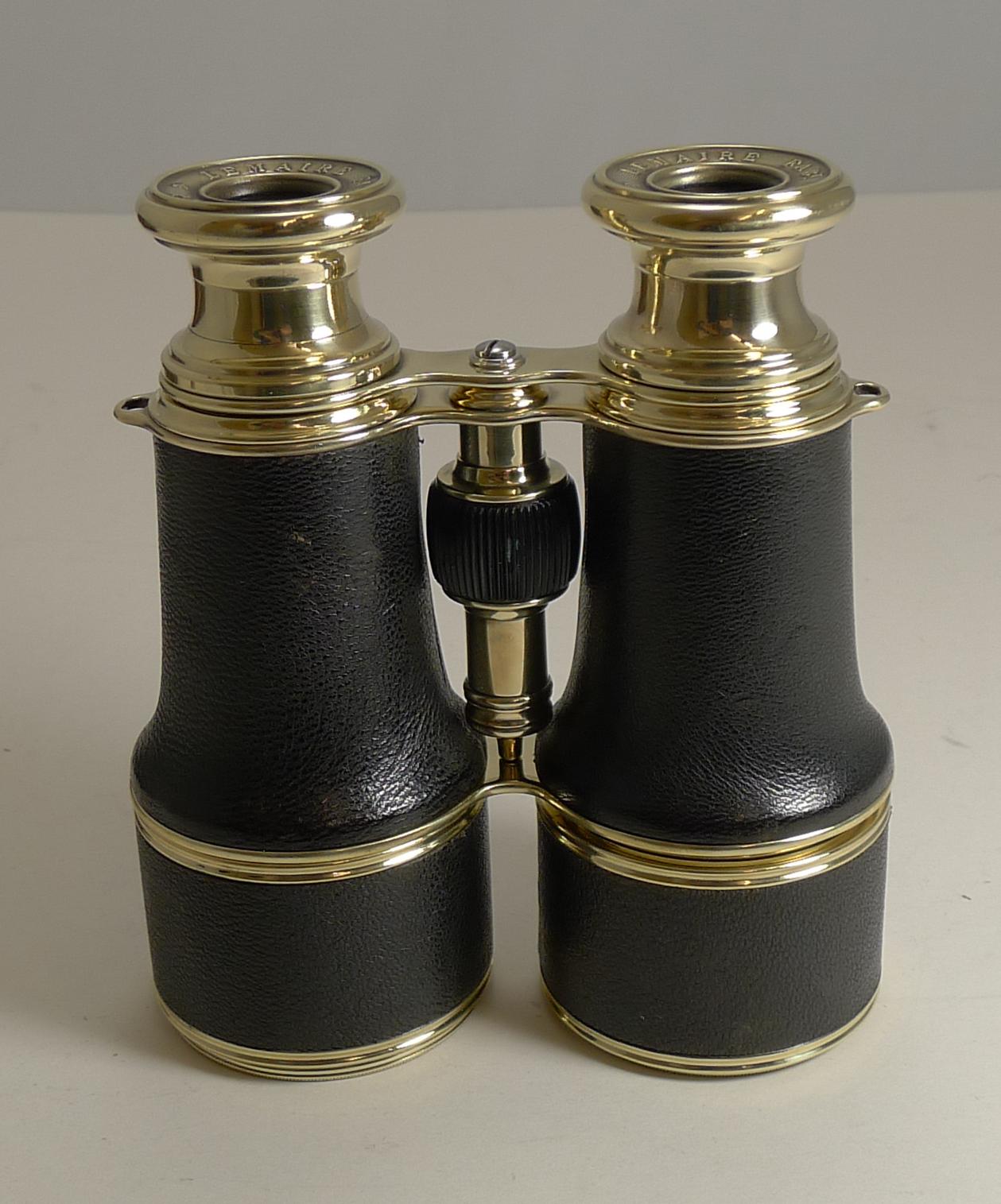 Pair of WWI Binoculars and Case, British Officer's Issue, 1916, LeMaire, Paris 4