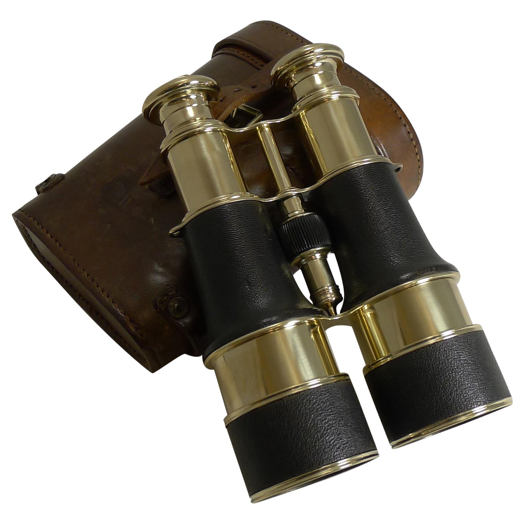 Pair of WWI Binoculars and Case, British Officer's Issue, 1916, LeMaire, Paris