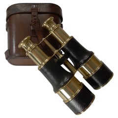 Pair WW1 Binoculars and Case, British Officer's Issue, 1916, Lemaire, Paris