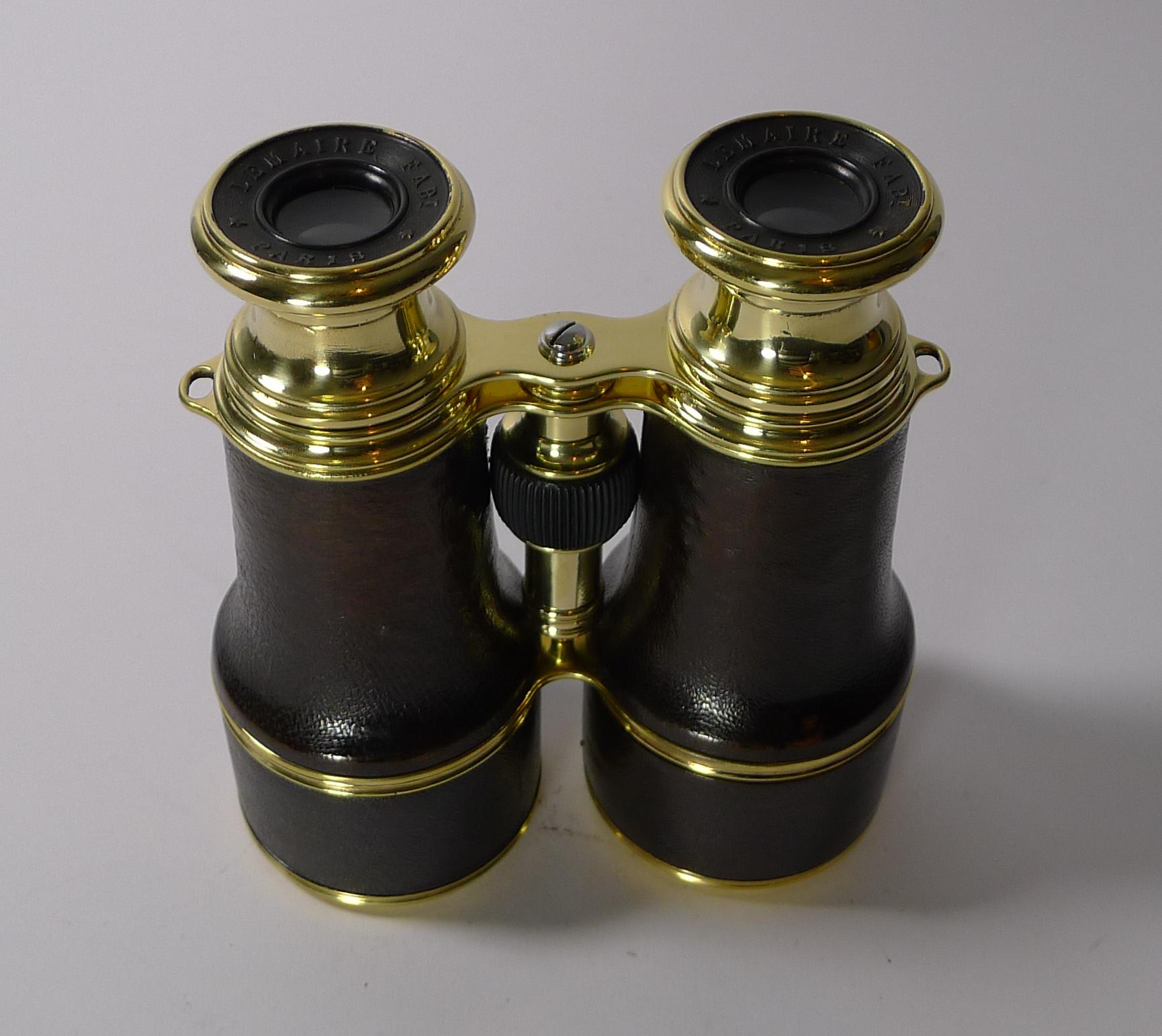 Pair WW1 Binoculars and Case - British Officer's Issue - 1917 - LeMaire, Paris 4