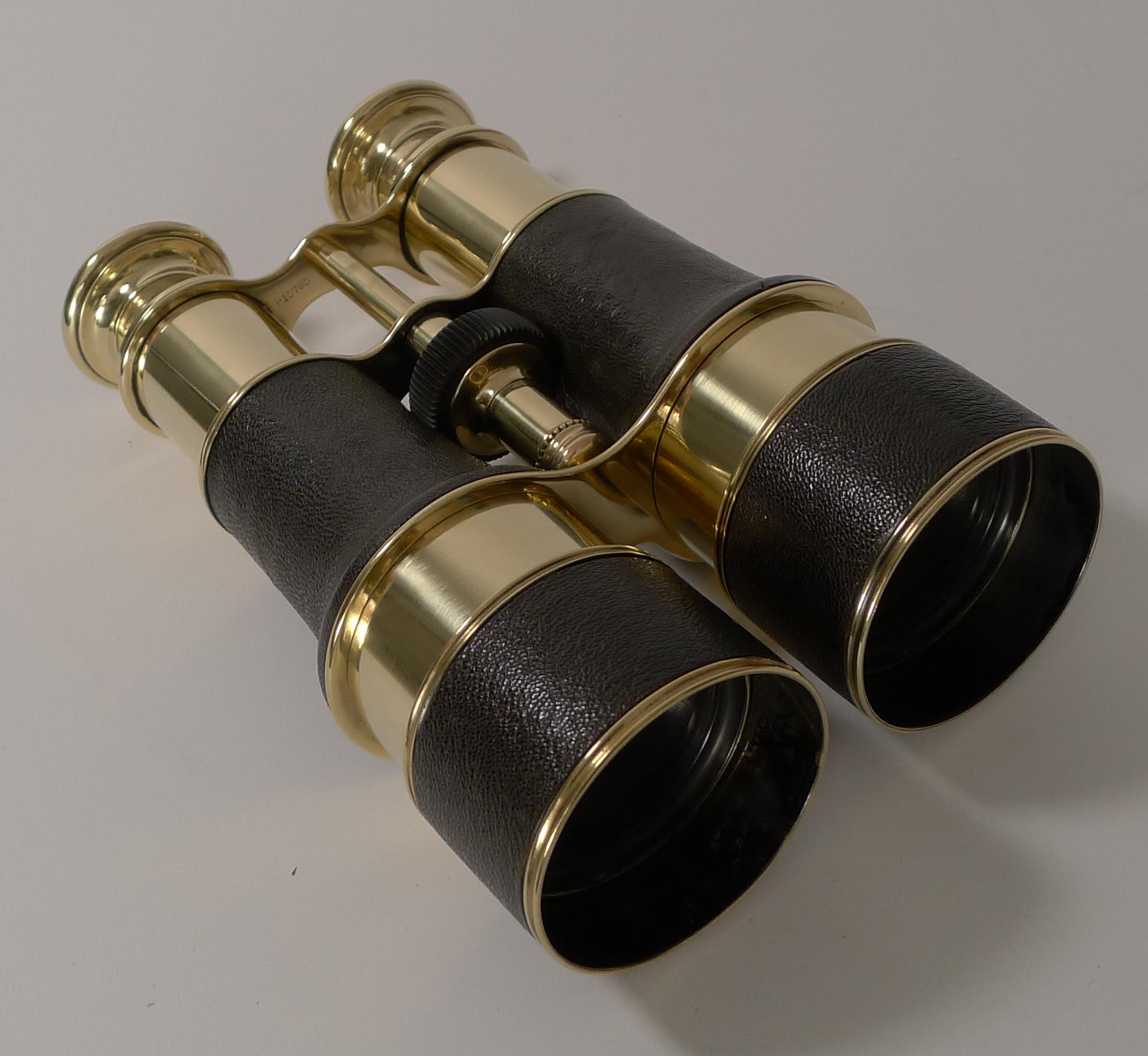 Pair of WW1 Binoculars and Case, British Officer's Issue, 1917, LeMaire, Paris 3