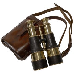 Pair of WW1 Binoculars and Case, British Officer's Issue, 1917, LeMaire, Paris