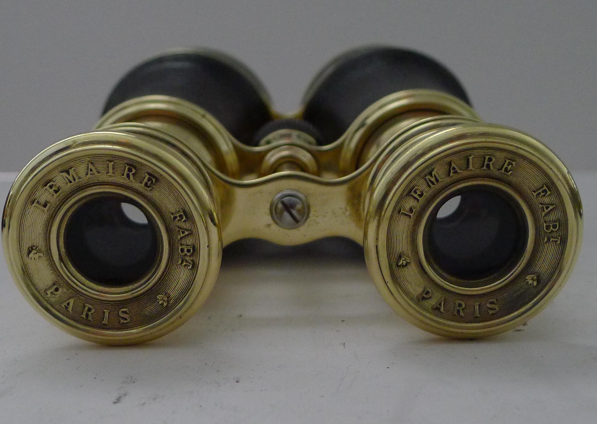 Pair WW1 Binoculars - British Officer's Issue by LeMaire, Paris For Sale 4