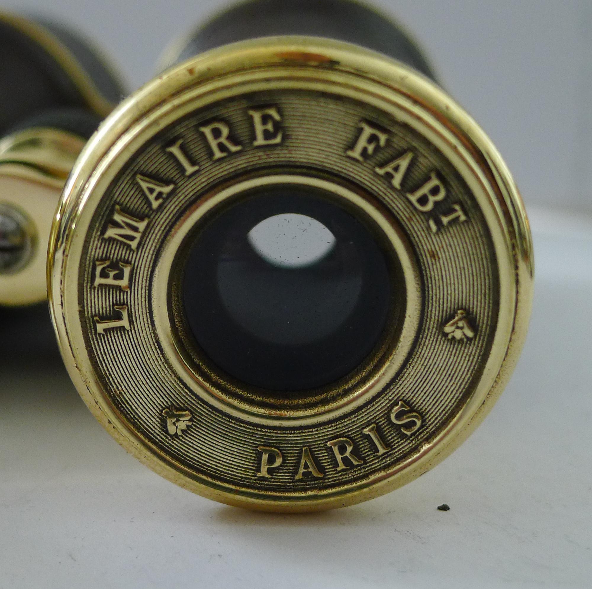 Paire de jumelles de la Première Guerre mondiale - modèle pour officier britannique par LeMaire Paris en vente 3