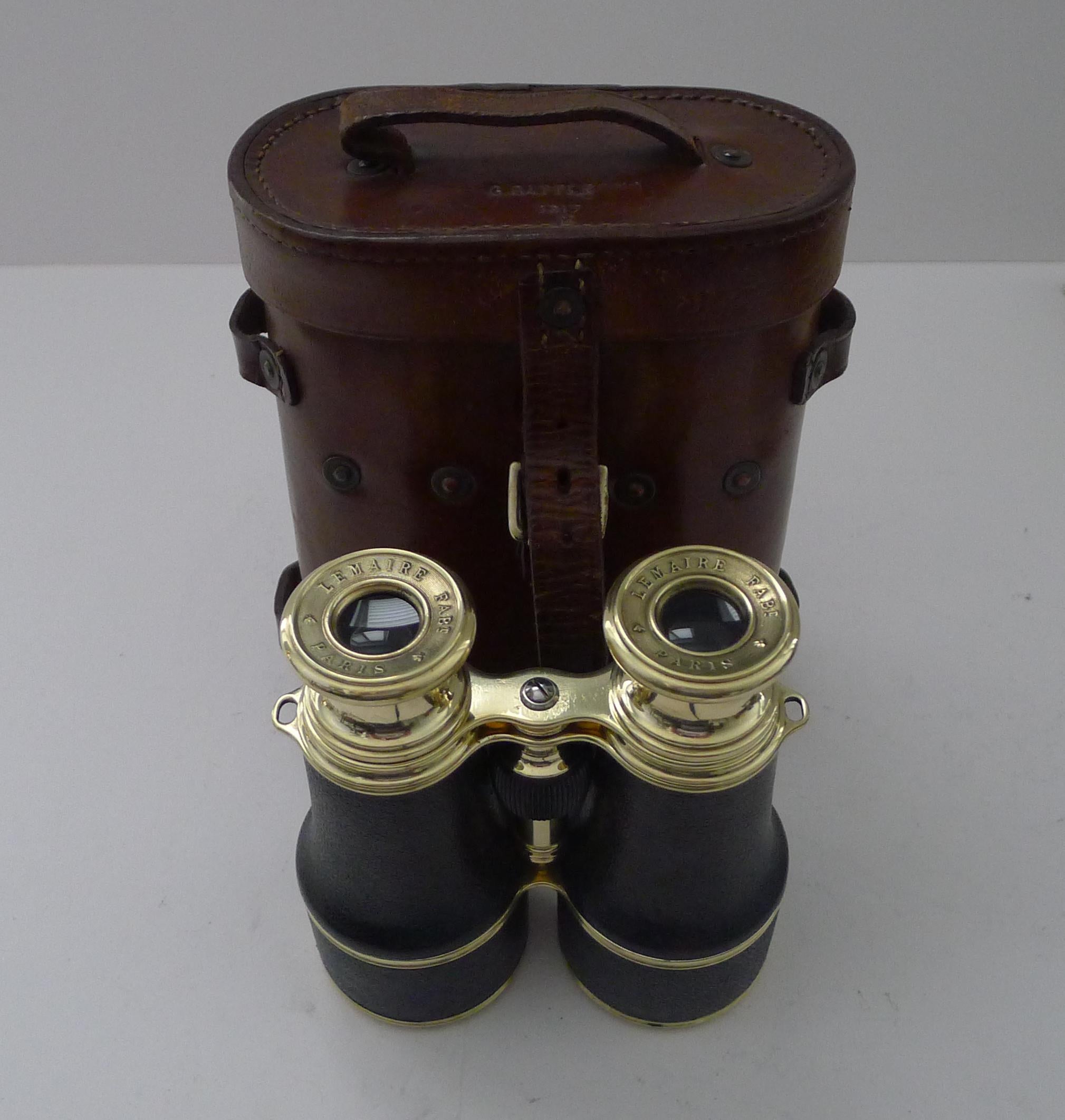 Pair WW1 Binoculars - British Officer's Issue by LeMaire, Paris For Sale 5