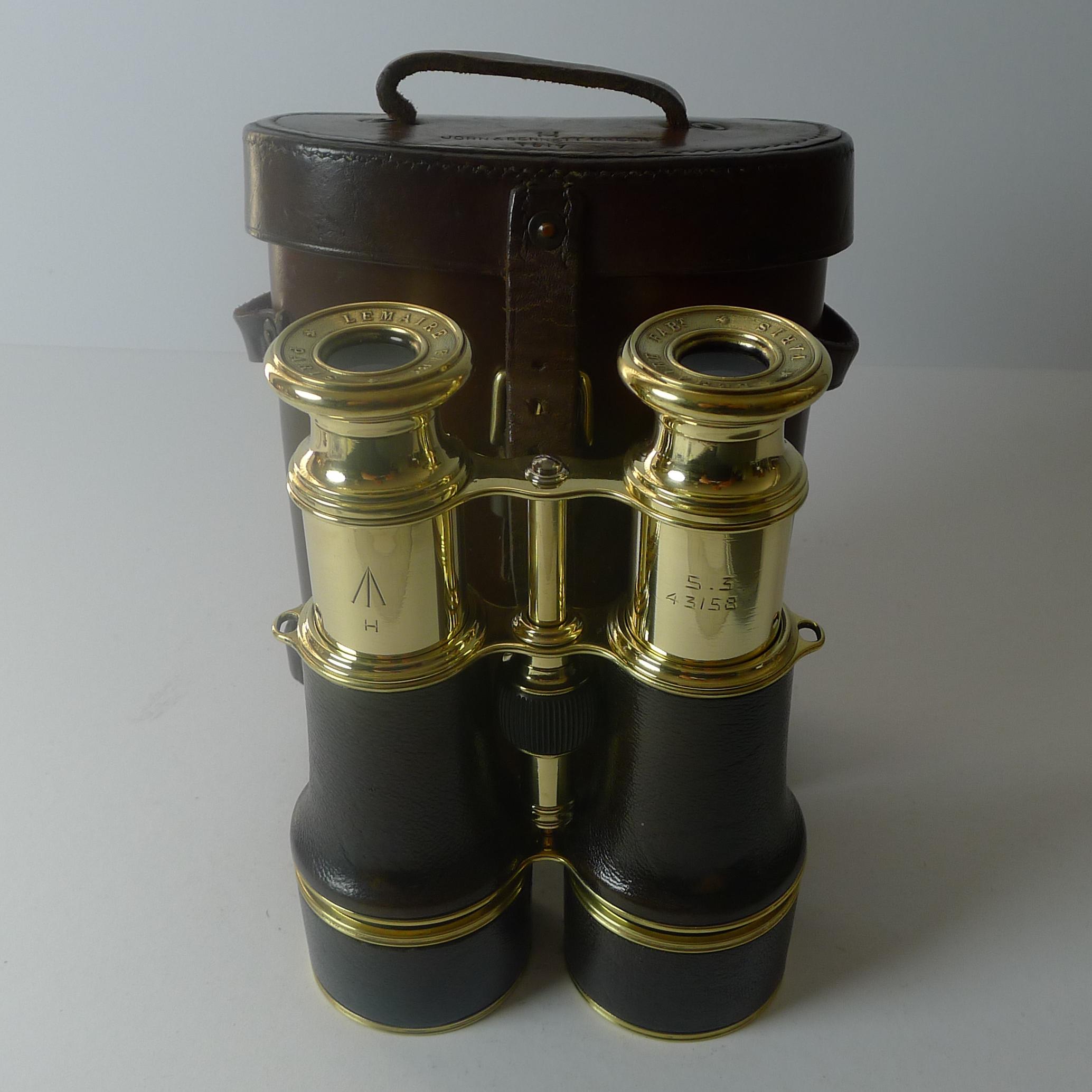 old brass binoculars